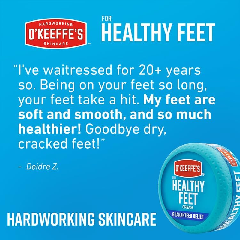 O'Keeffe'S Healthy Feet Cream 76G Jar - Foot Cream Relieves & Repairs Extremely Dry, Cracked Feet. Guaranteed Relief. Tough on Dryness, Gentle on Sensitive Skin. Non-Greasy, Unscented image number 5
