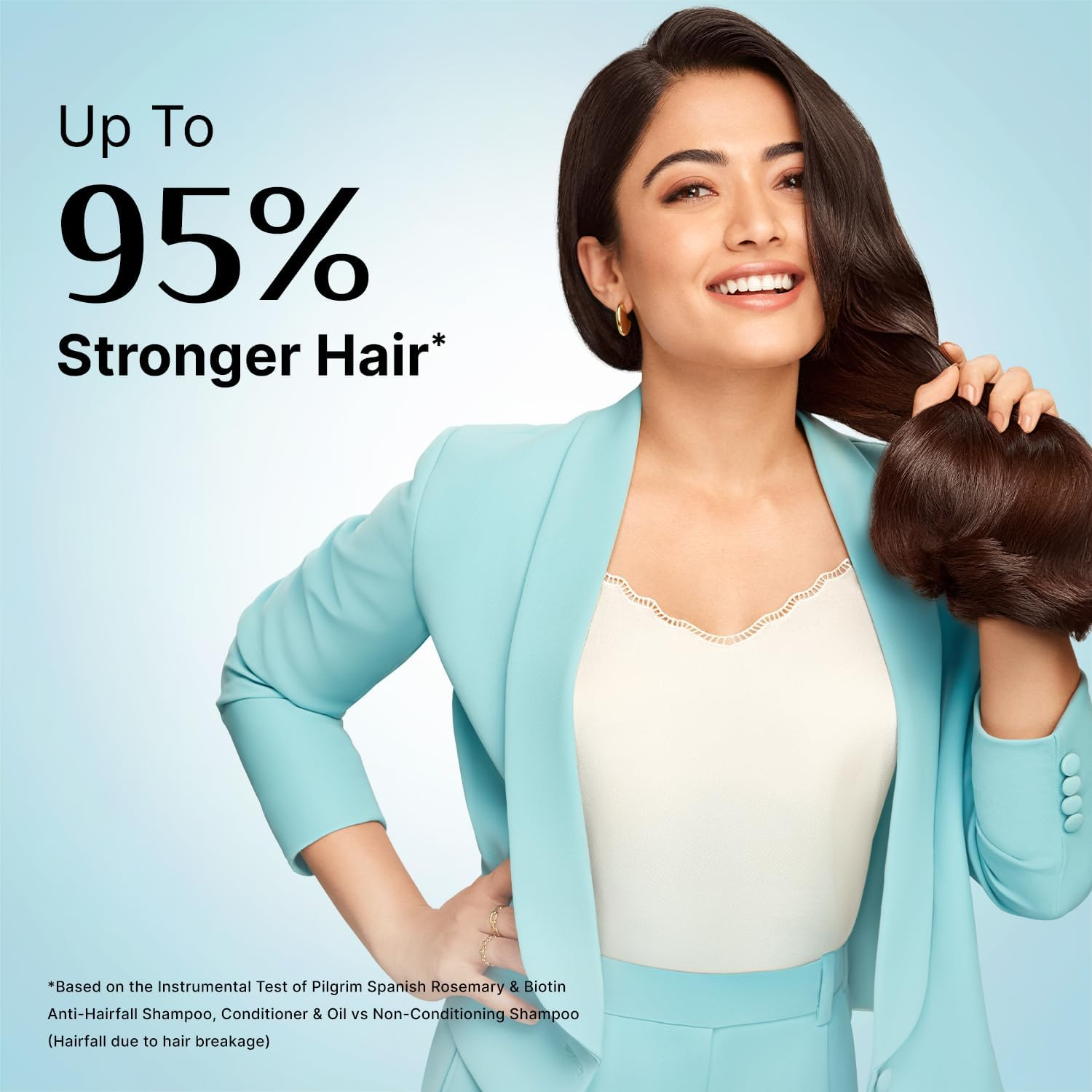 Pilgrim Spanish Rosemary, Biotin anti Hairfall Conditioner for Unisex 200Ml Clear image number 2