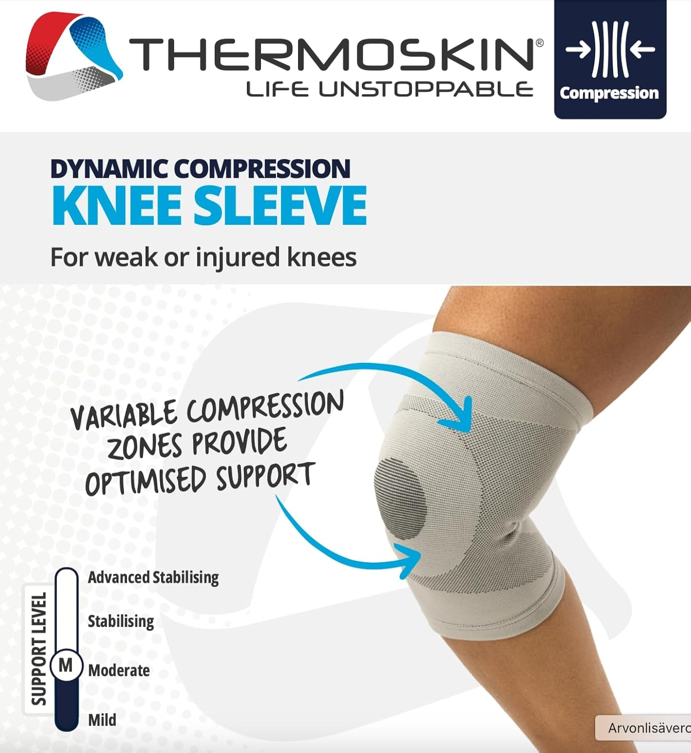 Thermoskin Dynamic Compression Knee Sleeve S/M image number 4