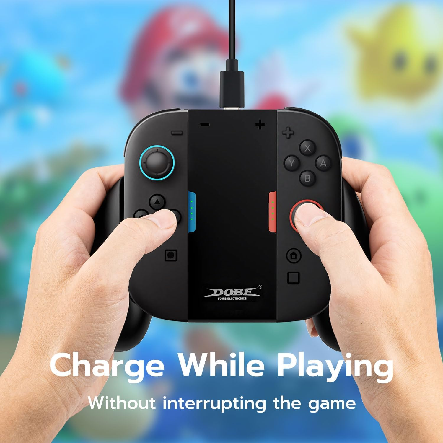 Mcbazel Charging Grip Compatible with Nintendo Switch 2 Joy Cons, Play While Charging, Portable Controller Charger Grip for Switch 2 Joy Con, Black image number 5