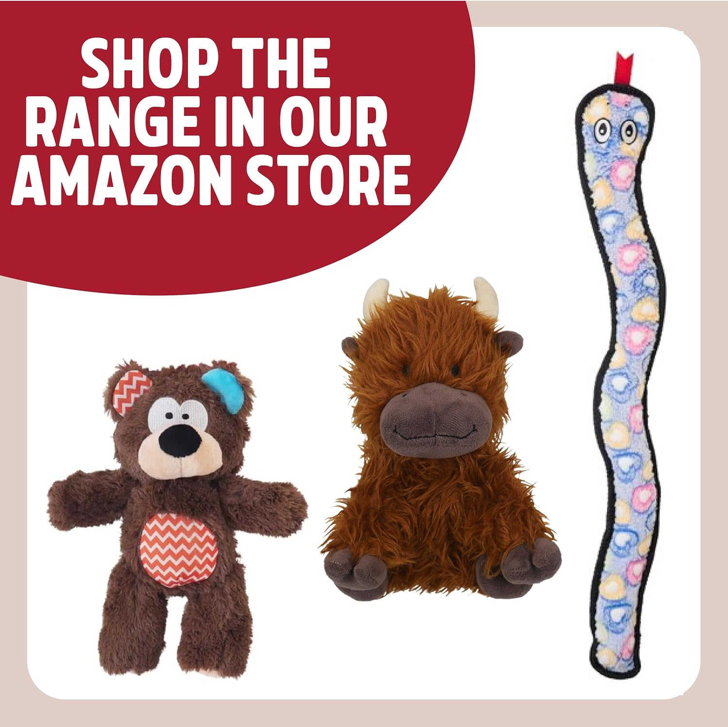 Tough Rope Core Cow, Plush Interactive Dog Toy - Brown image number 3