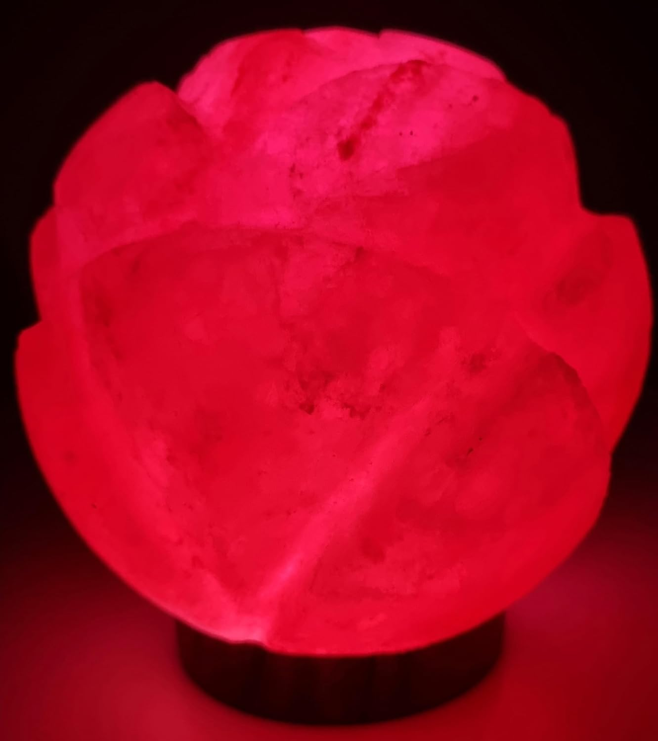 2-3 KG Premium Multi-Colour Rose Salt Lamp 100% Authentic, Handcrafted from the Foothills of the Himalayas Beautifully Hand Craft Lilly Flower Comes with Complete Electric Fitting image number 6