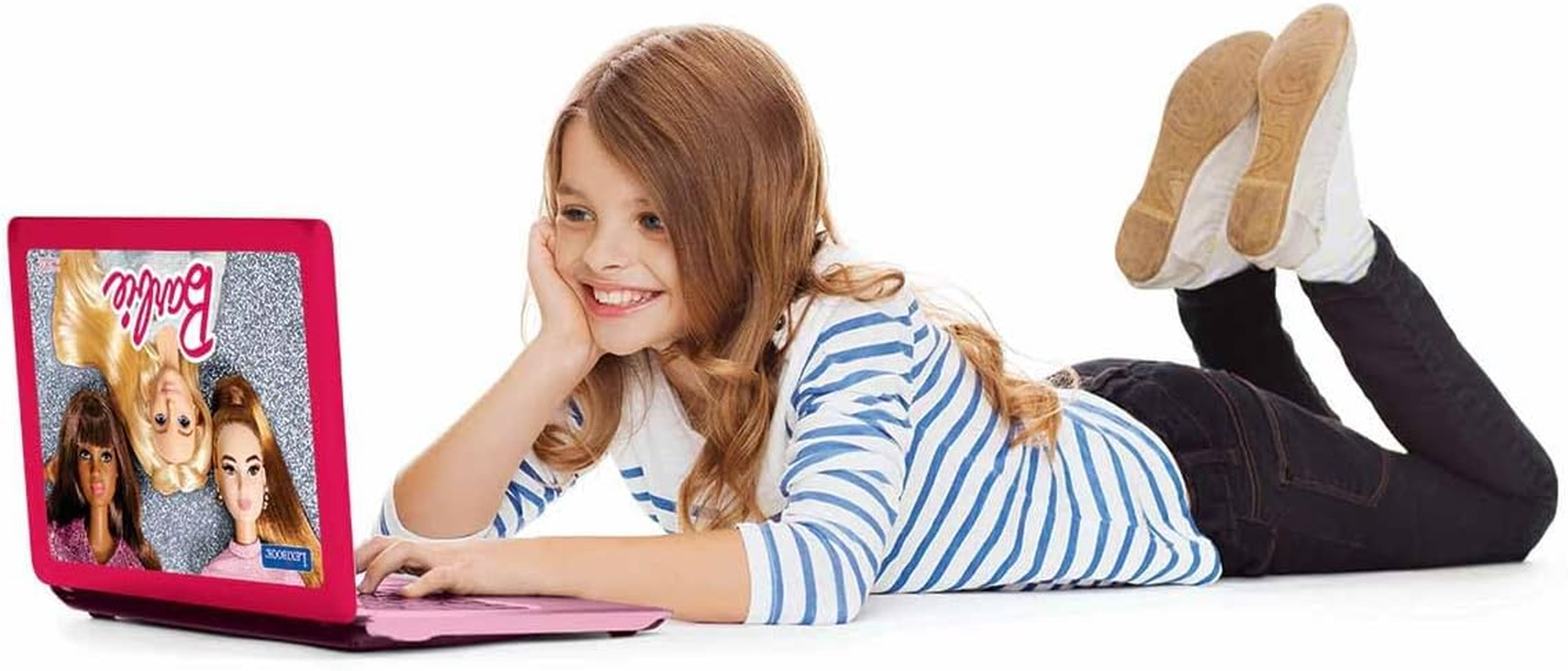 Lexibook Barbie Educational and Bilingual Laptop in English/German, Toy for Kids with 124 Activities to Learn, Play and Music, Pink, Jc598Bbi3 image number 4