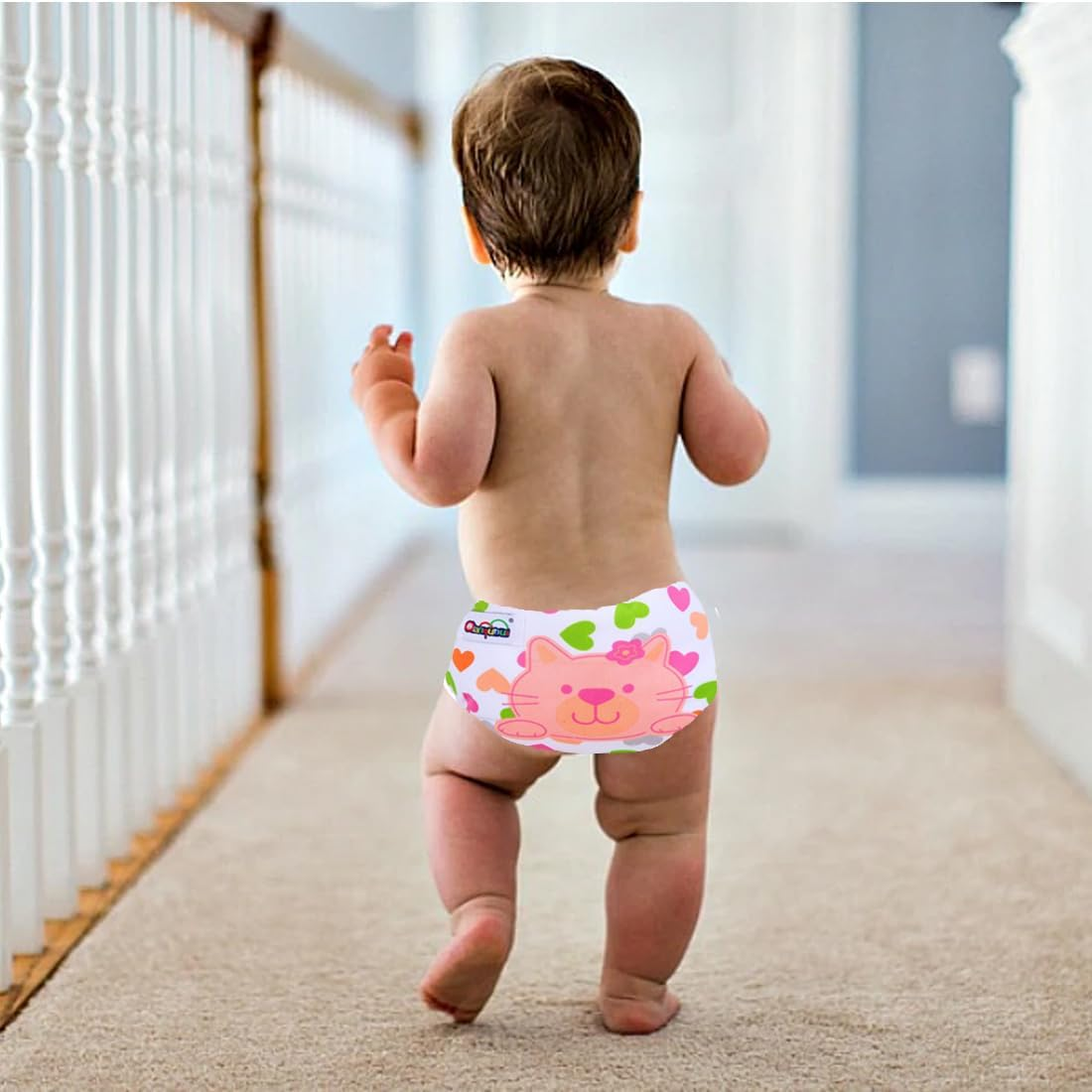 Adorable Reusable Baby Swimming Trunks Girls Swimming Nappy for Toddlers, 0-4 Years image number 2