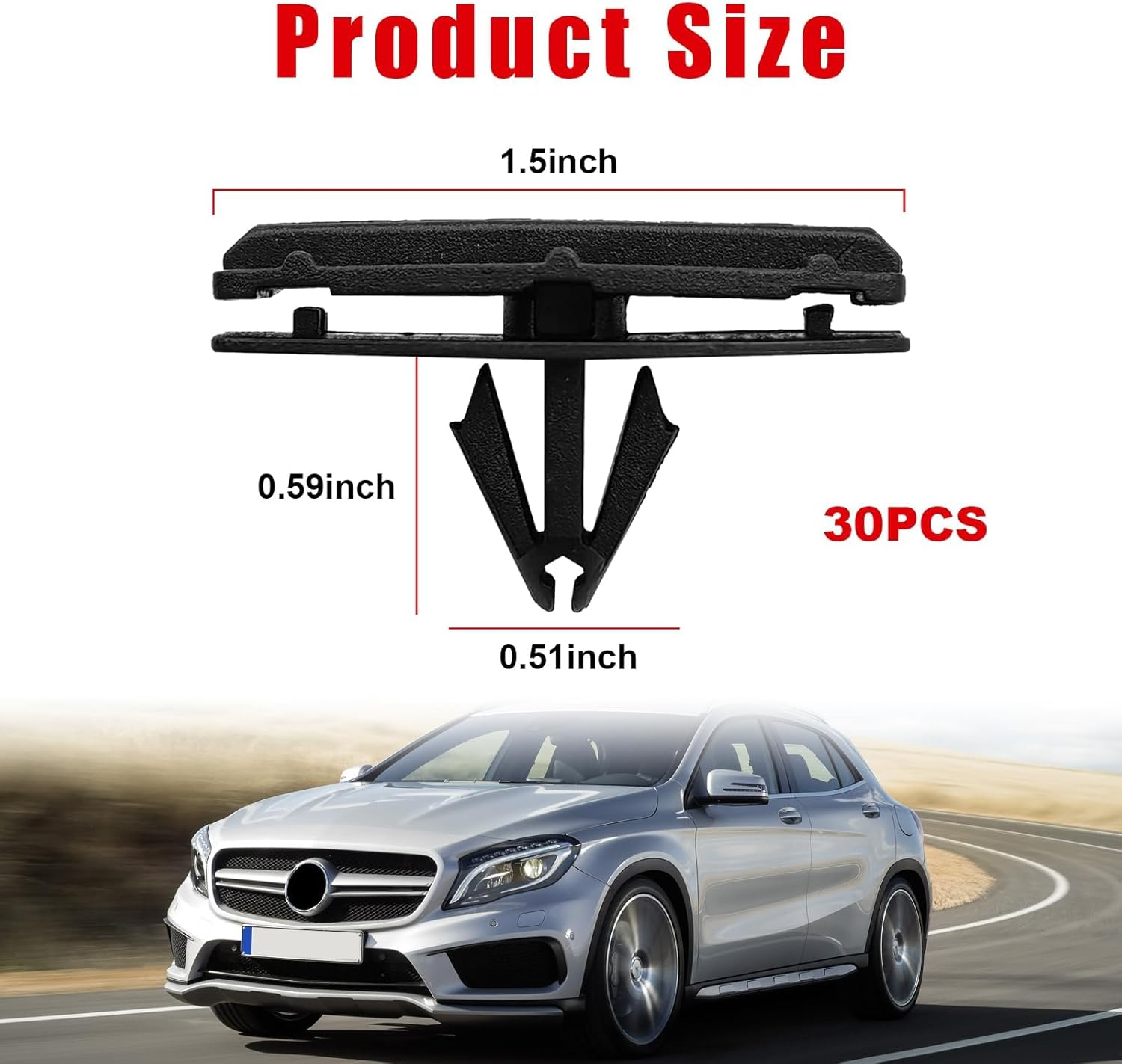 30 PCS Car Fender Flare Clips, Auto Front Fender Flare Rocker Moulding Clip, Bumper Shield Retainer Clips Replacement Compatible with Wrangler JK, Unlimited JK, Ram 4500 Ram 5500, 68039280-AA image number 2