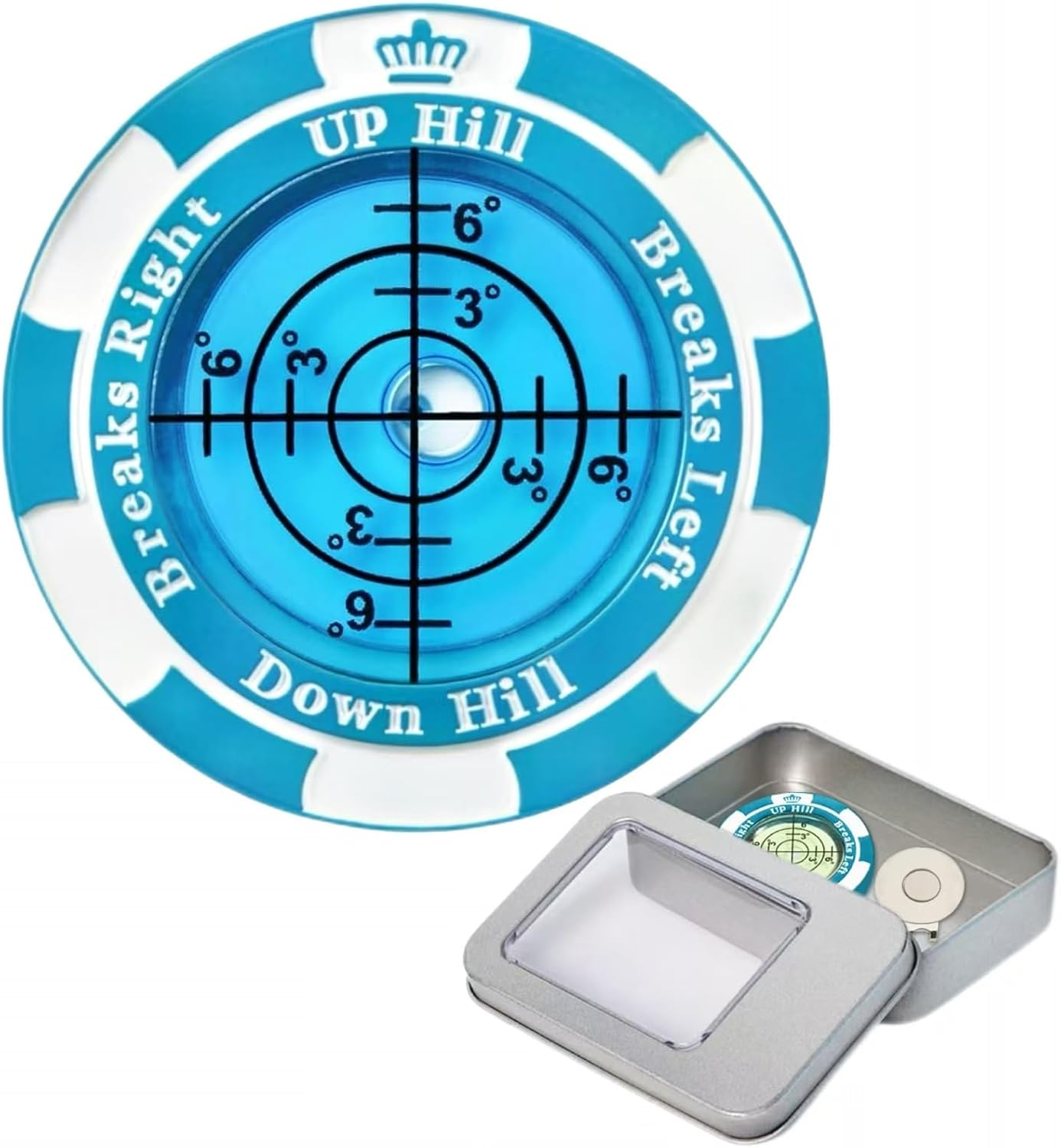 Golf Green Reader, Golf Ball Marker with High Precision Horizontal Bubble, Putt Aid Golf Accessories Tool Men Women