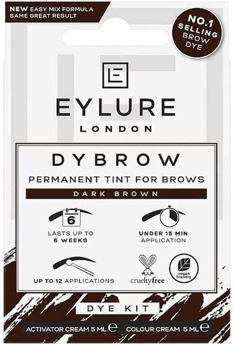 Eylure Dybrow Permanent Tint for Brows Dye Kit Mid Brown