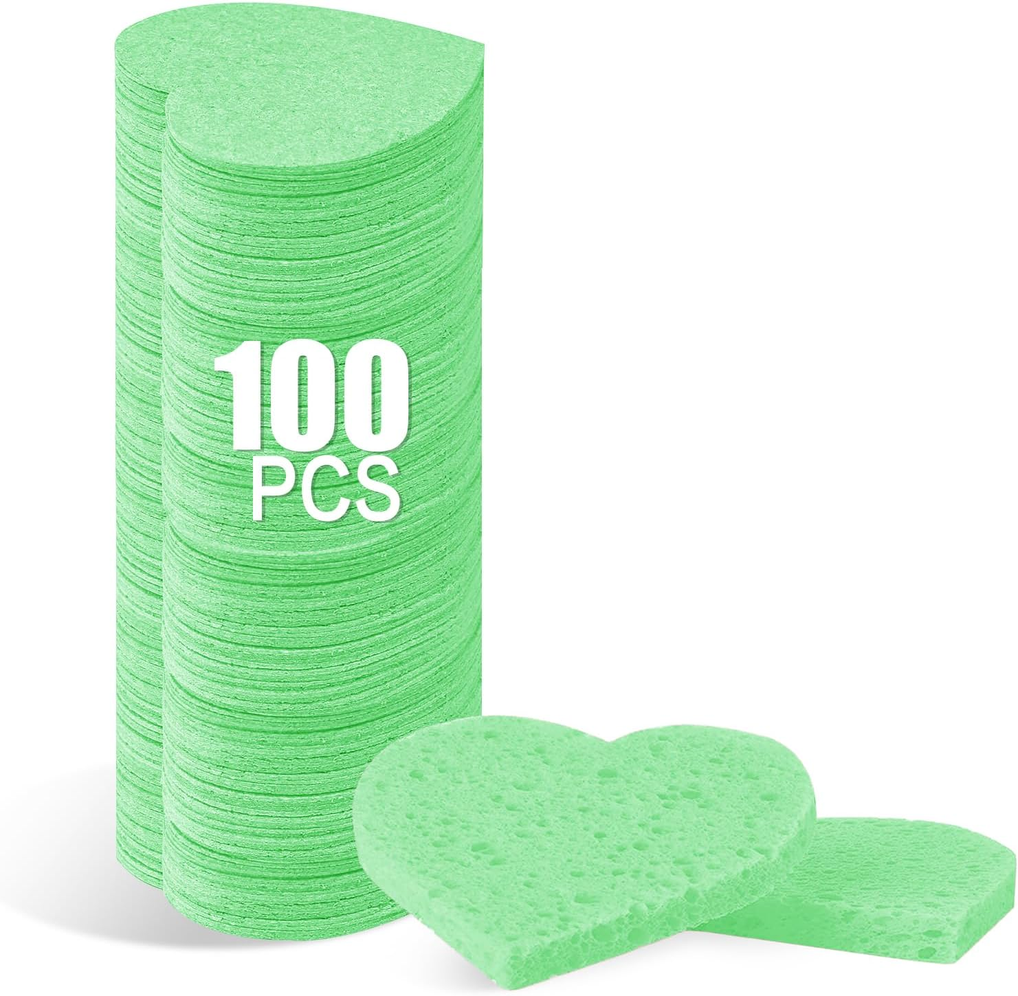 50-Count Facial Sponges Compressed, 100% Natural Cellulose Face Sponge Professional Cosmetic Spa Sponges for Face Cleansing, Exfoliating Mask, Makeup Removal for Travel and Home, Blue