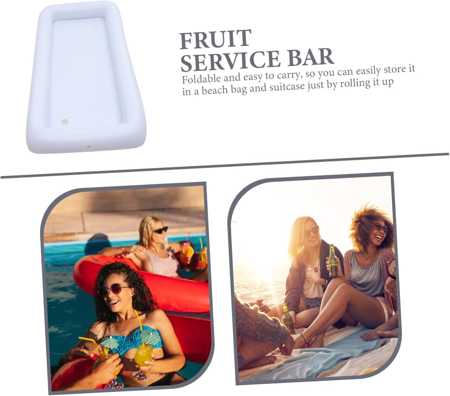 KOMBIUDA 3Pcs Inflatable Floating Salad Plate Pool Party Supplies Swimming Pool Drink Holder for Water Party Decoration image number 1