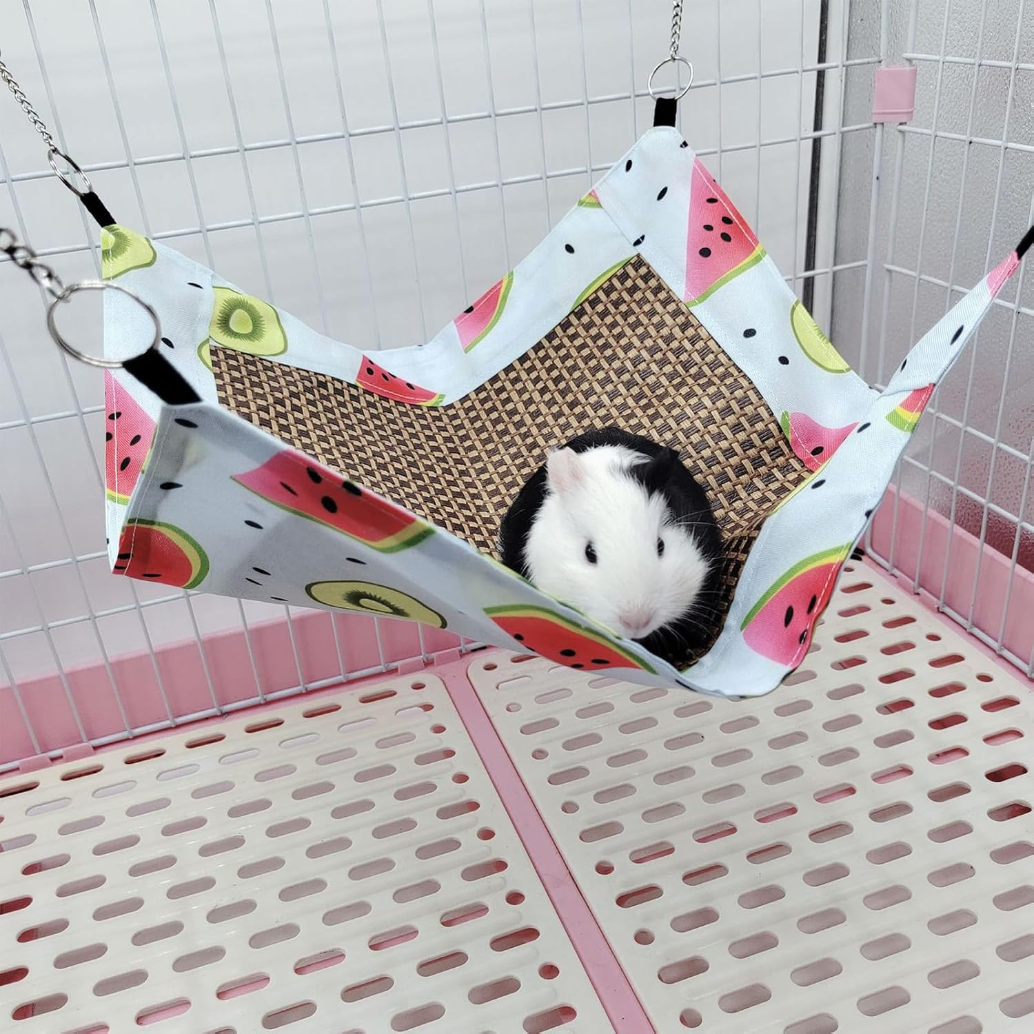 Small Pet Cage Hammock, Summer Cooling Rat Hammock Hanging Bed Ferret Cage Hammock Pet Swinging Bed Small Animals Hammock(#4) image number 4