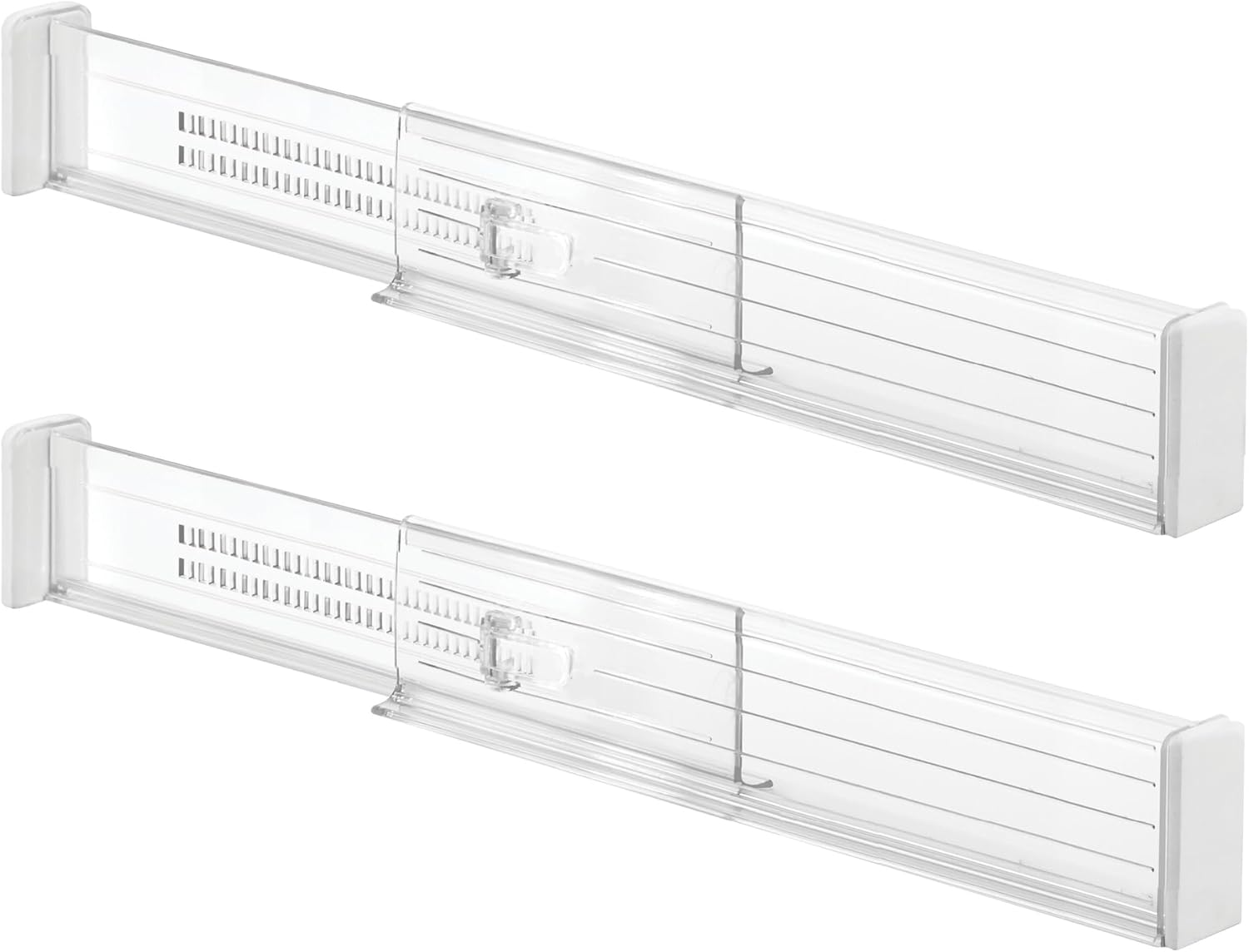 Interdesign Linus Drawer Divider Organiser System (Set of 2), Clear image number 5