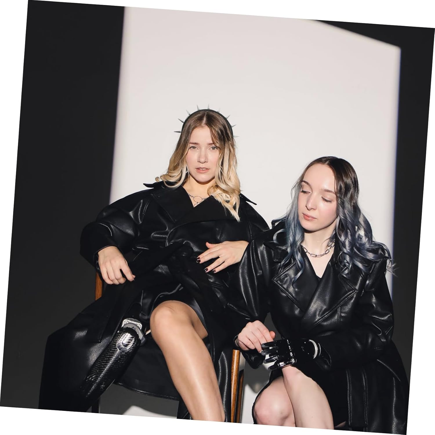 Spiked Studded Headband Lightweight Goth Hair Accessory for Women Teen Party Halloween Costume Fashion Headpiece image number 5