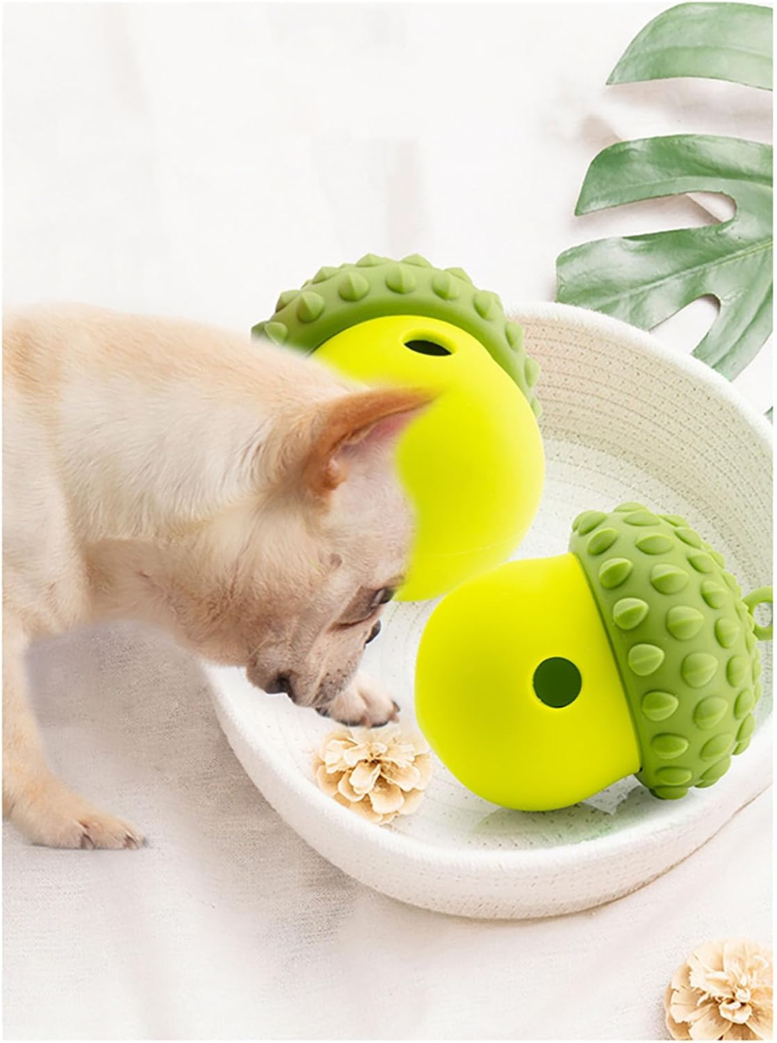 Pine Cone Dog Chew Toys for Aggressive Chewers Nearly Indestructible Dog Toy, Interactive Treat Dispensing Toys for Medium Large Size, Long Lasting Gifts for Dogs (Green) image number 2