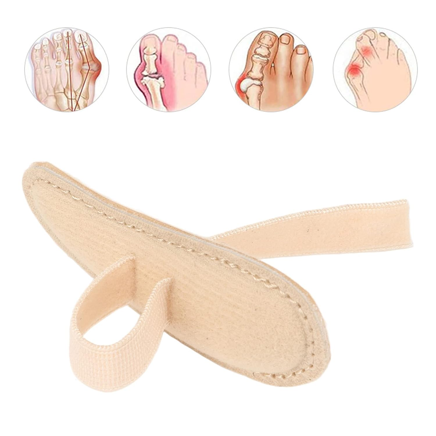 Hammer Toe Crest Cushion, Right/Left Hammer Toe Straightener and Corrector, Adjustable Hammer Toe Support for Hammer Toes, Claw Toes and Mallet Toes, Relieve Pain & Pressure (Right Foot) image number 4