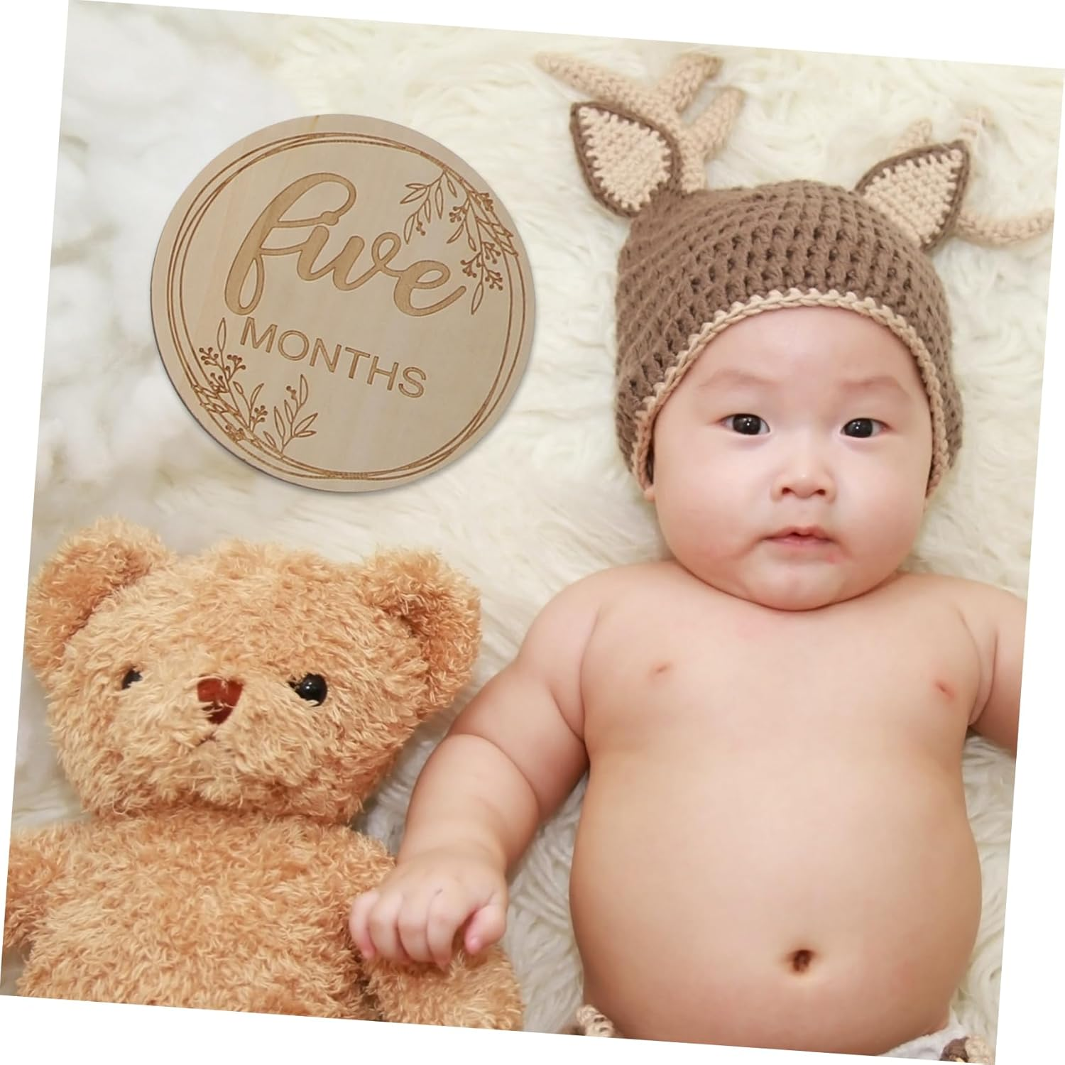 12Pcs Milestone Cards Commemorative Cards Wooden Photo Props for Newborns Unique Designs for Capturing Special Moments