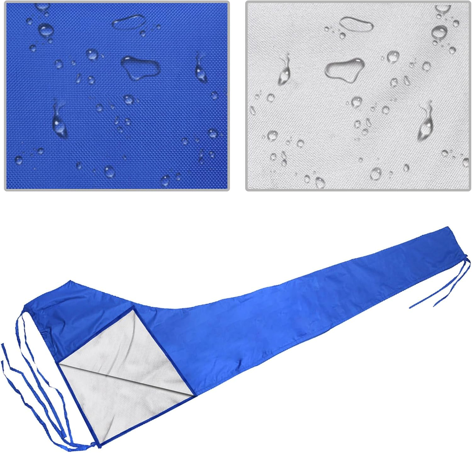 SYOWADA 12-13Ft Waterproof Sail Cover Boom Mainsail Cover Uv Protection Mainsail Cover 420D Oxford Cloth Kayak Covers for Sailboat (12-13Ft) image number 4