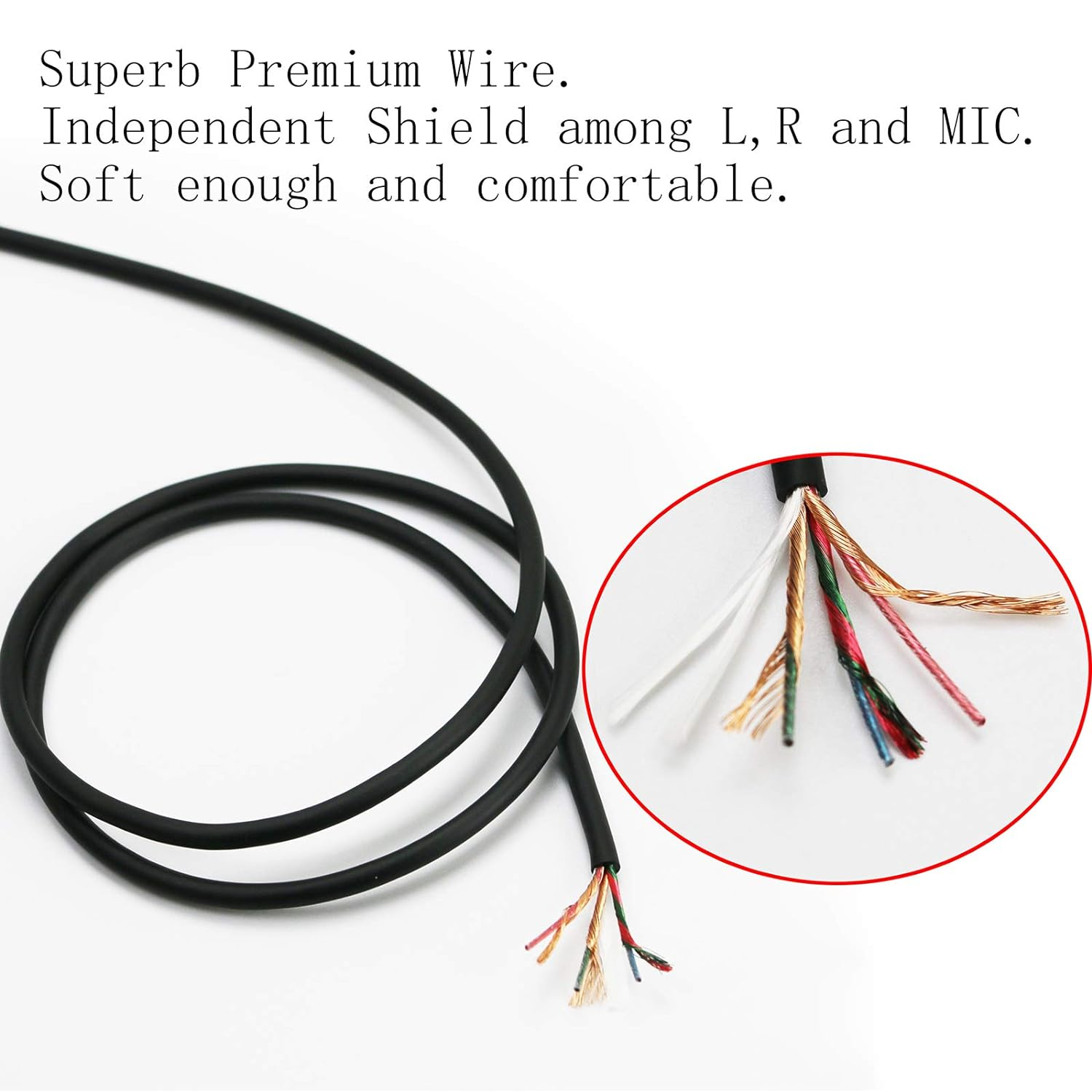 Newfantasia Replacement Audio Cable Compatible with Sennheiser Game Zero, Game ONE, PC373D, PC37X, GSP350, GSP500, GSP600 Gaming Headsets 1.2M/4Ft image number 2