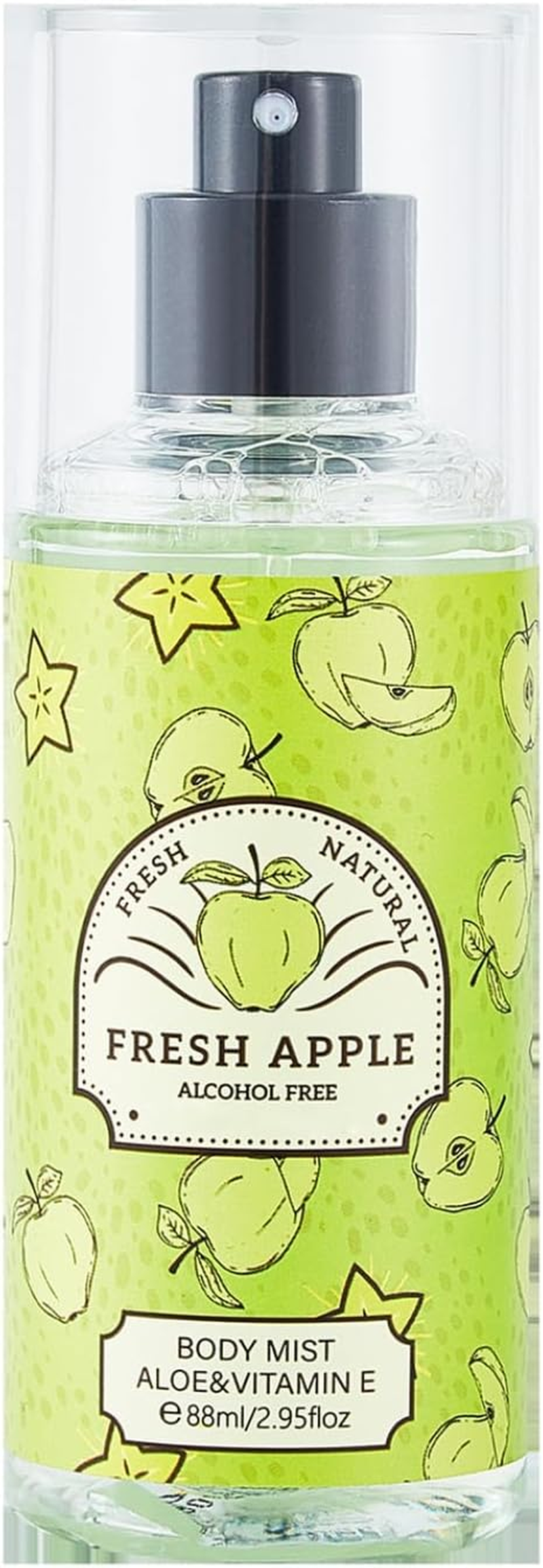 RUNQHUI Alcohol Free Body Mist 88Ml Grape Hami Melon Perfume Spray for Women Men Refreshing Long Lasting Scent Daily Fragrance Fresh Apple One Size