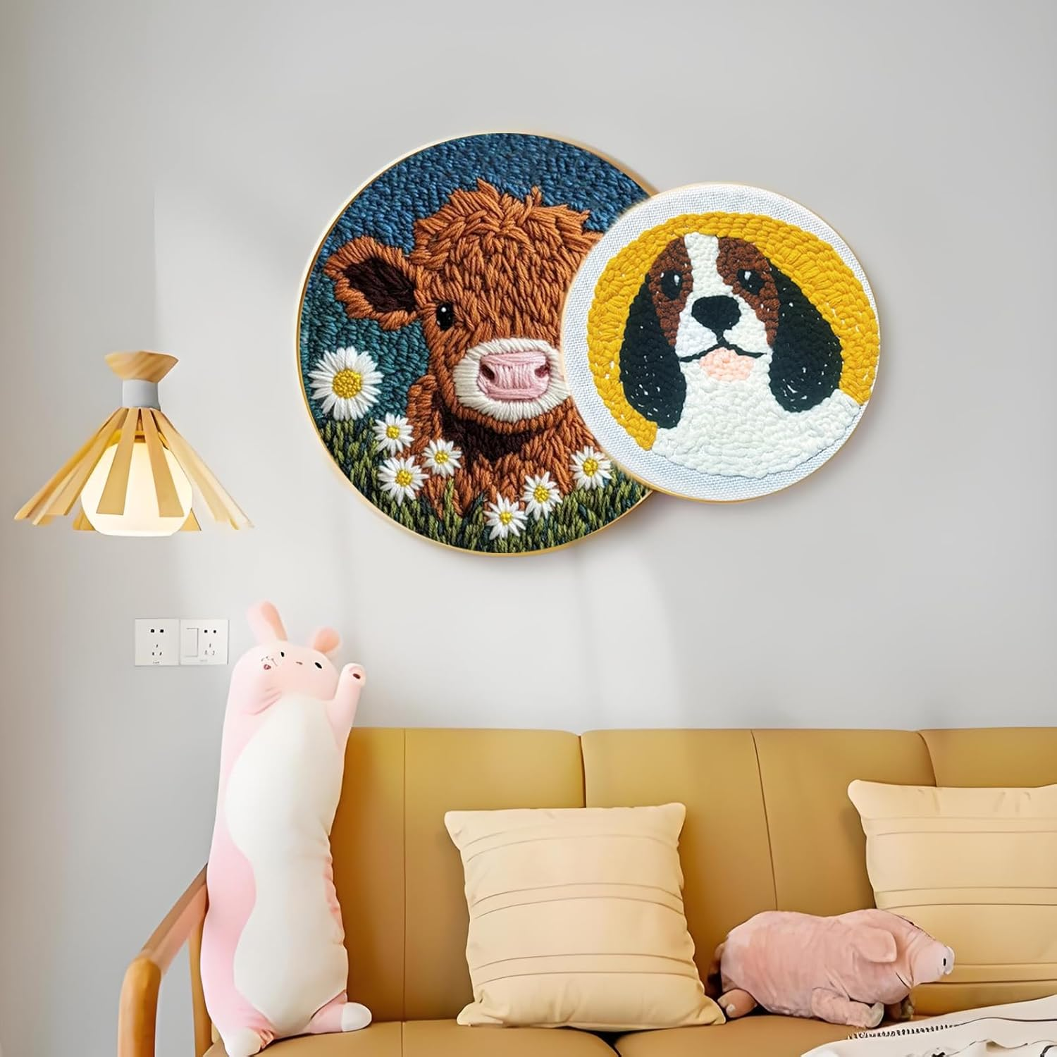 Embroidery Beginners Kit: Learn 37 Stitches Suitable for Adults and Children. the Kit Includes Stitch Practice and Everything for Bead Embroidery. (Highland Cow) image number 5