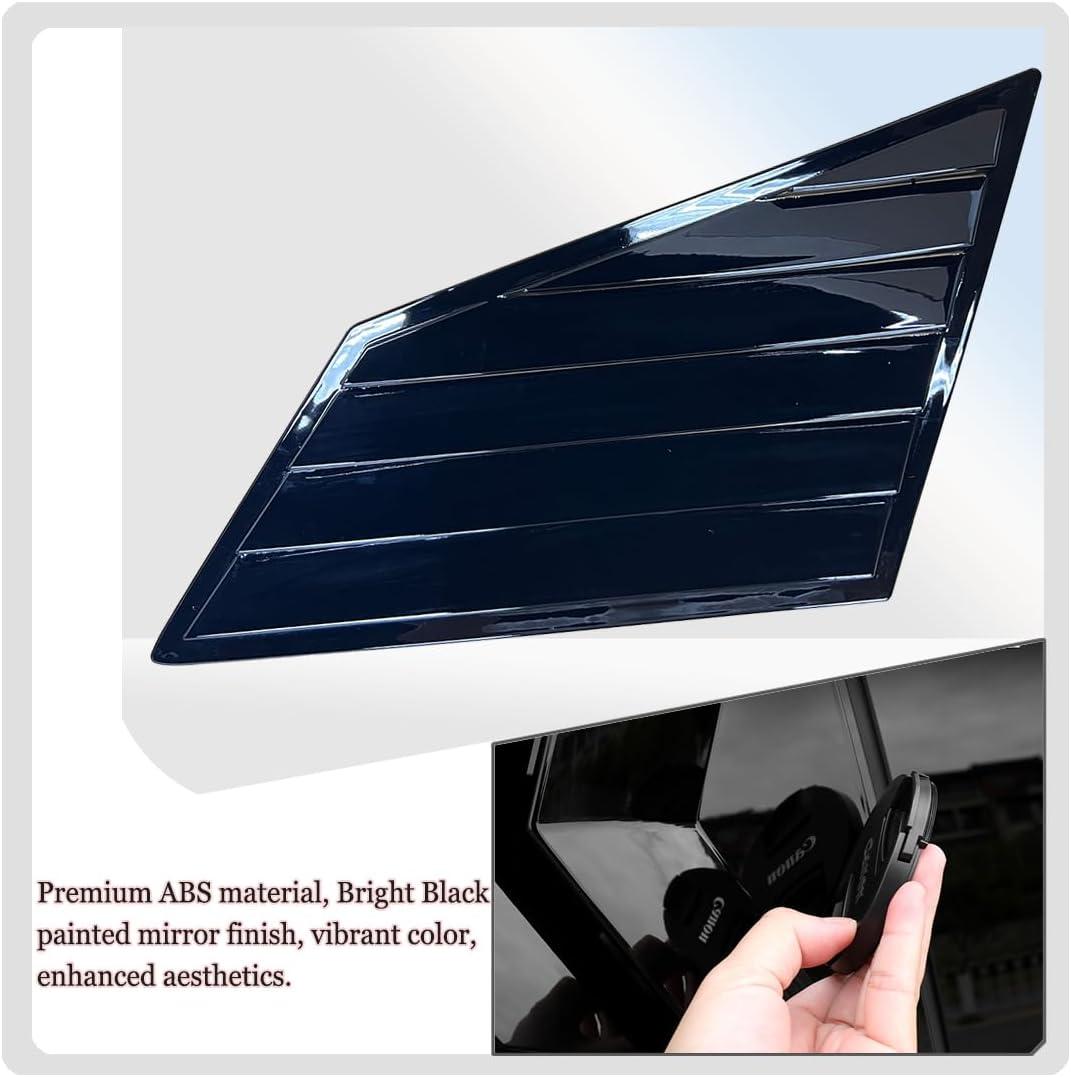 MUXEE Window Louver 2Pcs Side Vent Window Louvers for Kia Sportage 2023 2024 2025, ABS Print Sport Window Decorative Covers, Exterior Trim Accessories - Bright Black image number 5