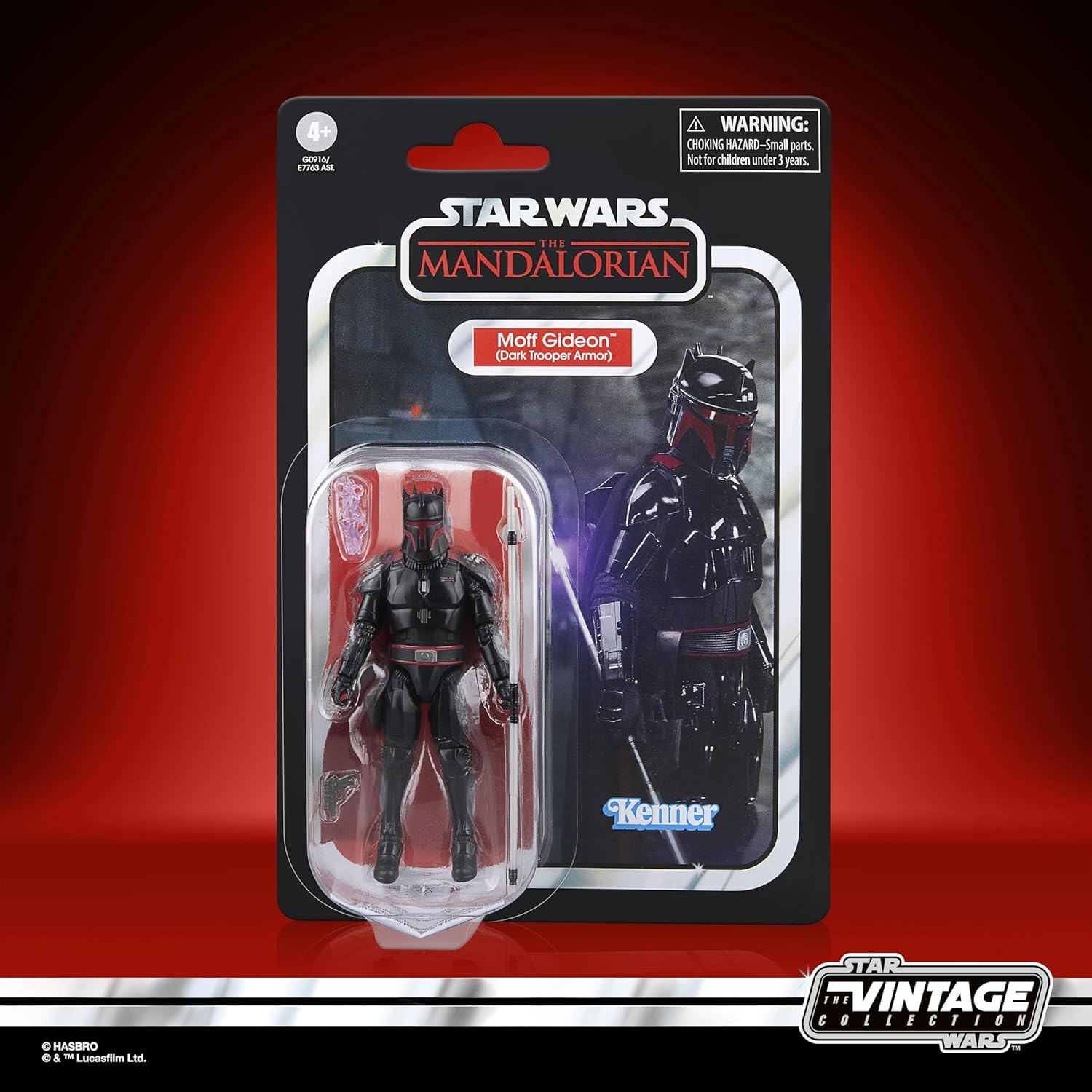 Star Wars the Vintage Collection Moff Gideon (Dark Trooper Armor), Star Wars: the Mandalorian Premium 3.75 Inch Collectible Action Figure image number 2