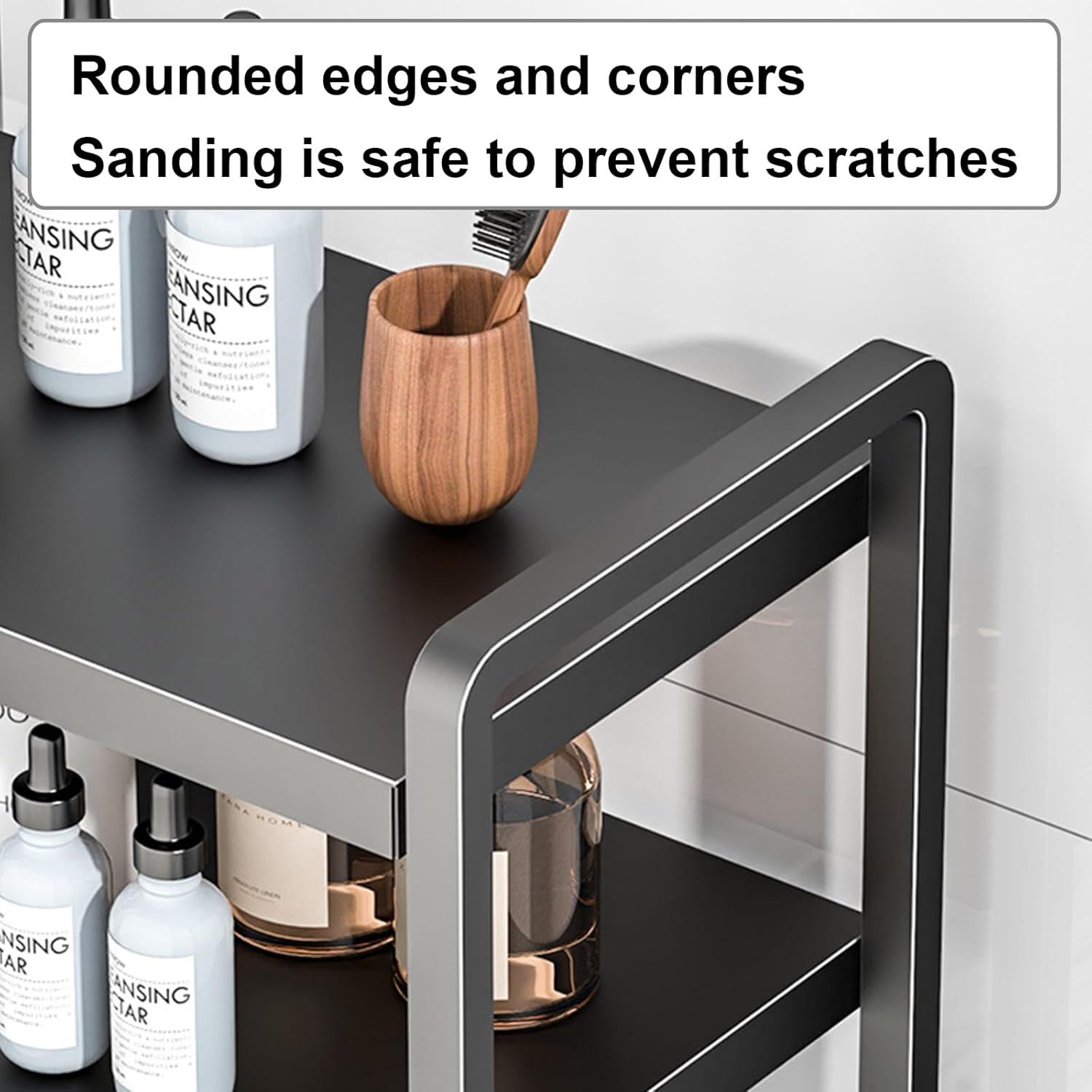 Enliansgo over the Toilet Storage, 3-Tier over Toilet Organizer Rack, Bathroom Organizer Shelf over Toilet, Freestanding above Toilet Shelf for Bathroom, Laundry, Bathroom Stand Organizer Space Saver image number 5