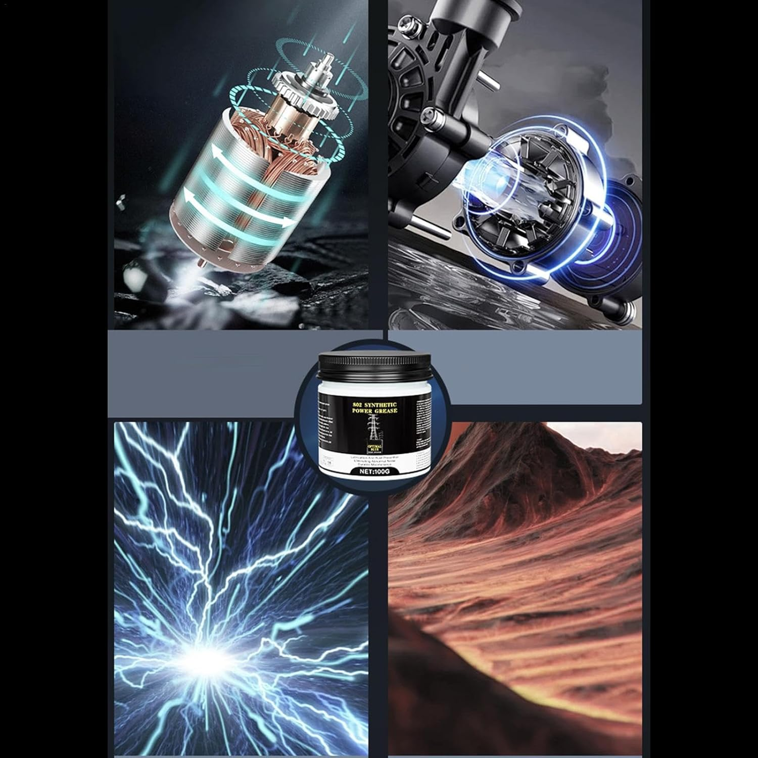 Copper Grease,High Temperature Car Conductive Lubricant 100G - Copper Cream Automotive Compound Grease for Electrical Connections image number 2