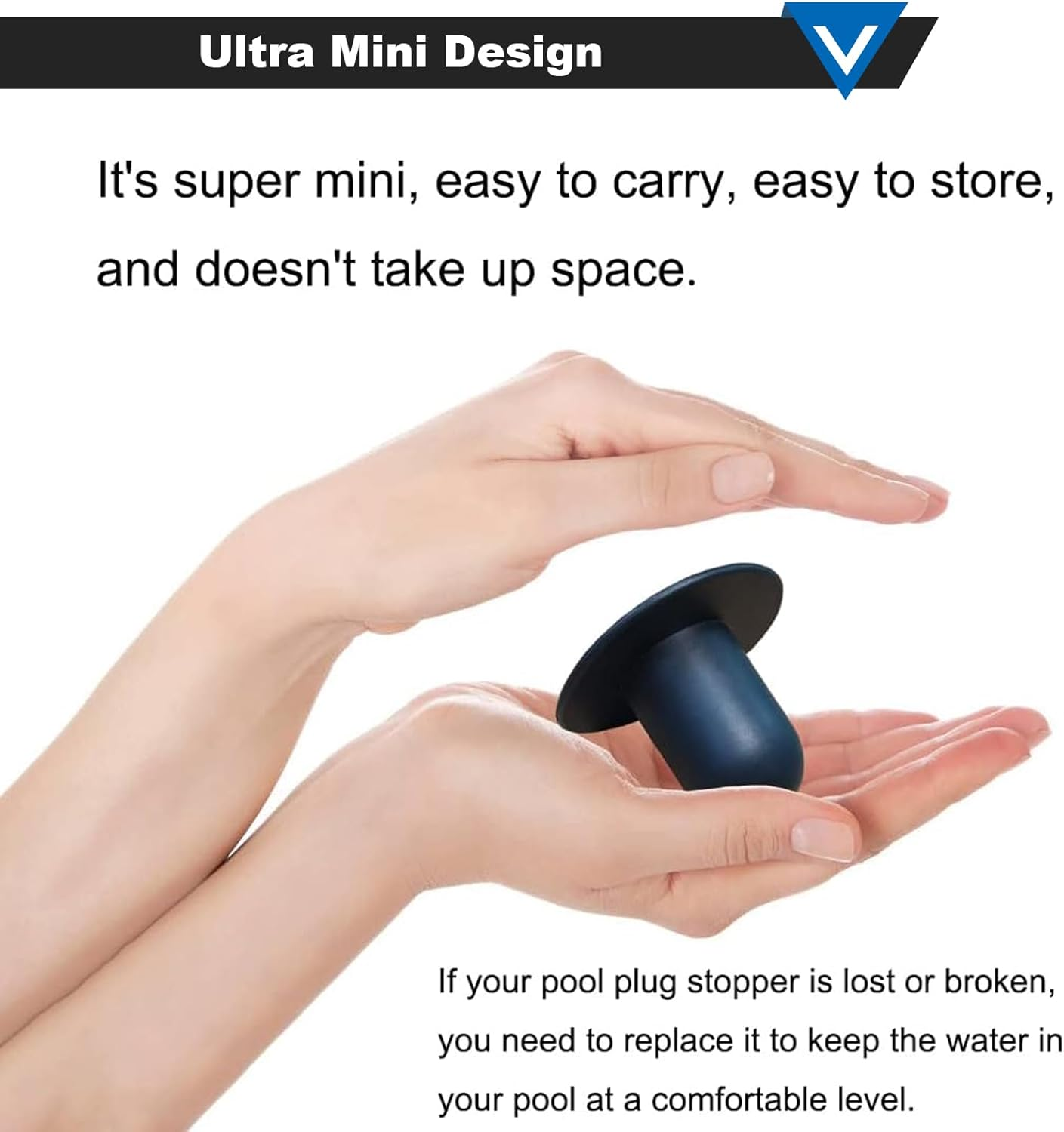 6 PCS Pool Strainer Wall Plugs for above Ground Swimming Pools Stopper Replacement Compatible for Intex & Bestway (Black) - Blue(4 Pcs) image number 5