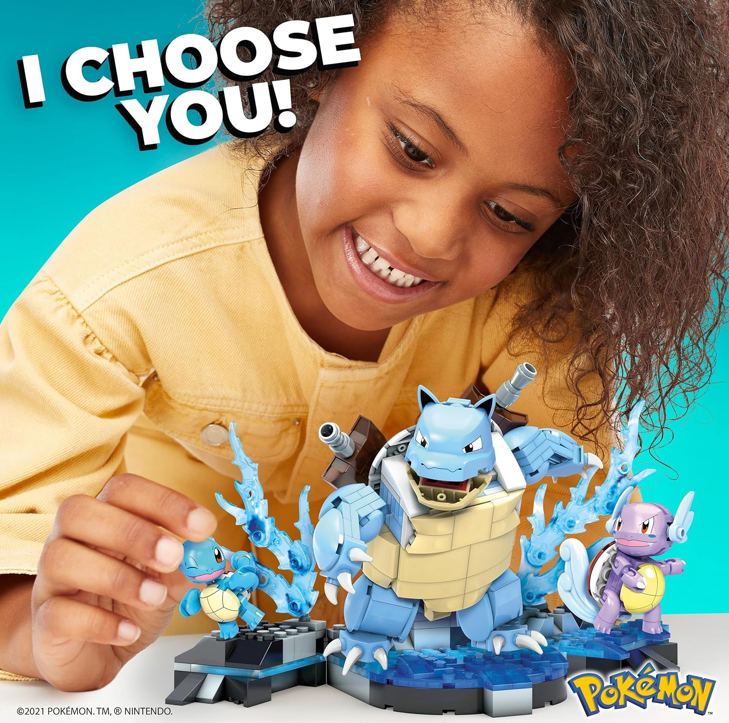 MEGA ​ Pok&eacute;mon Squirtle Evolution Building Set with 379 Bricks and Special Pieces, Toy Gift Set for Ages 8+ and Up, HDH93 image number 4