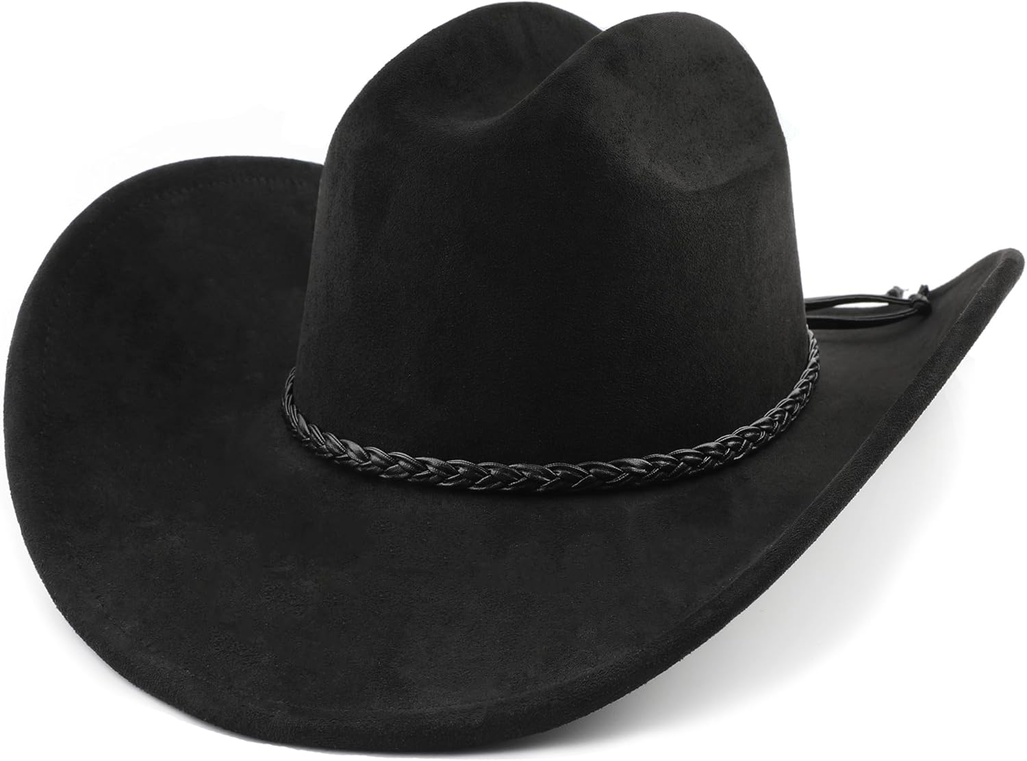 Big Wide Brim Cowboy Hat for Women Men Felt Western Cowgirl Hats