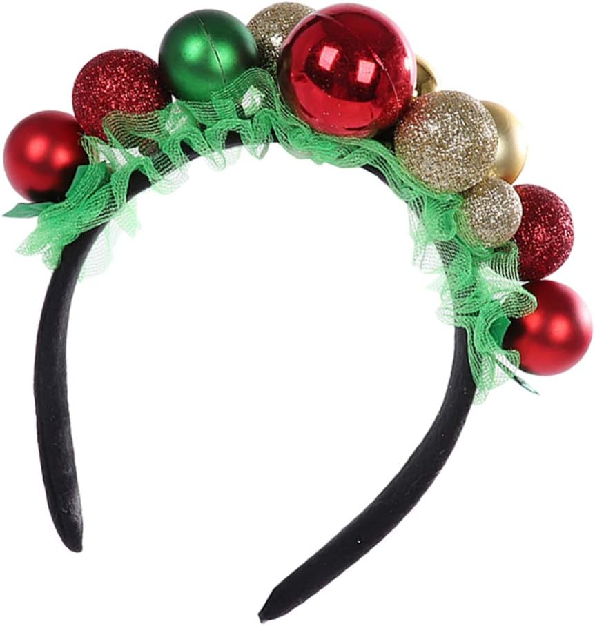 KESYOO Christmas Heabands Cute Glitter Xmas Ball Bell Headwear Hair Hoop Hairband for Kids Xmas Holiday Hair Accessories Party Favors image number 5