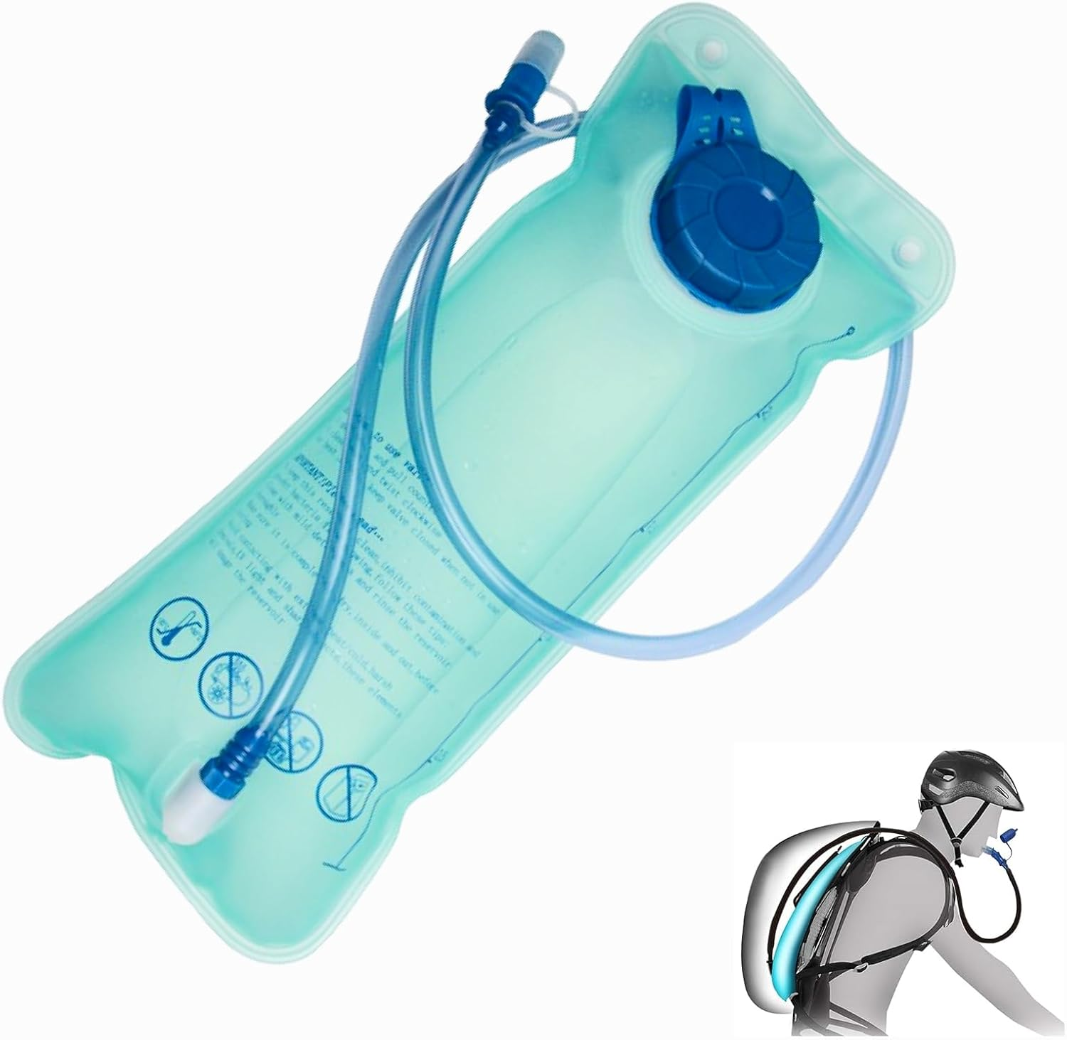 Premium 2 Liter Hydration Bladder, Upgraded Leak-Proof Water Reservoir for Backpack, Bpa-Free Hydration Pack for Outdoor Adventures, Hiking, Running, Climbing & More image number 2