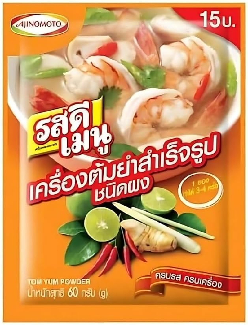 Ajinomoto | Rosdee Tom Yum Soup Powder Seasoning Mix | Authentic Thai Hot and Sour Flavour | Perfect for Soups, Stir-Fries, and Hotpot Broth | Made from Quality Ingredients | 60G Pack