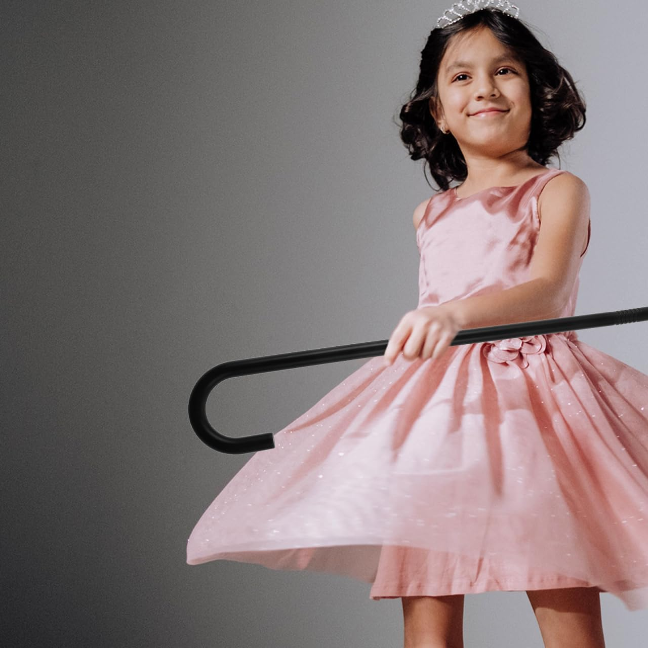 Housoutil Halloween Grandpa Retro Prop Cane, Costume Walking Stick, Cosplay Stage Performance Prop, Black Plastic Decorative Walking Stick, 76 Cm