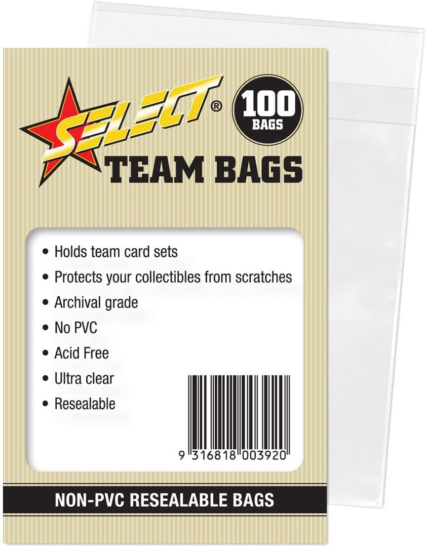 Select Card Armour Team Set Bags Resealable Card Protection (100 Pc)