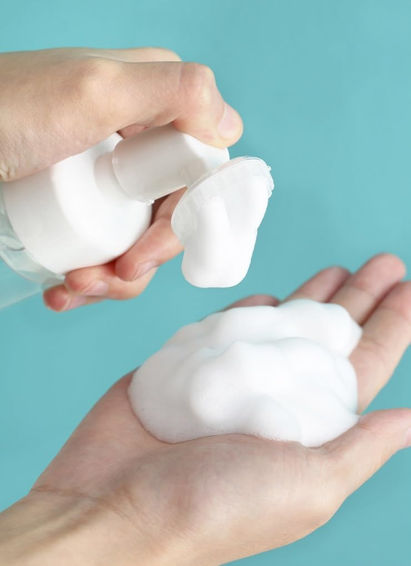 2 Pcs Pump Dispenser,Soap Foaming Bottle Mousse Foam Bottle Facial Cleanser Pump Dispenser with Silicone Foam Massage Clean Brush Head, Suitable for Face Wash Foaming (Transparent, One Size) image number 1