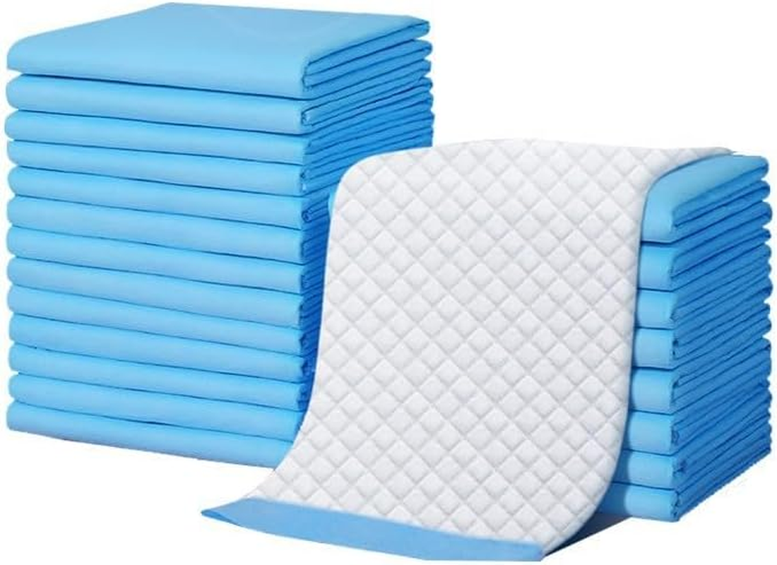 Basics Dog and Puppy Pee Pads with Leak-Proof Quick-Dry Design for Potty Training, Standard Absorbency, Regular Size, 23.6X 23.6 Inches, 40 Pcs, Blue & White image number 1