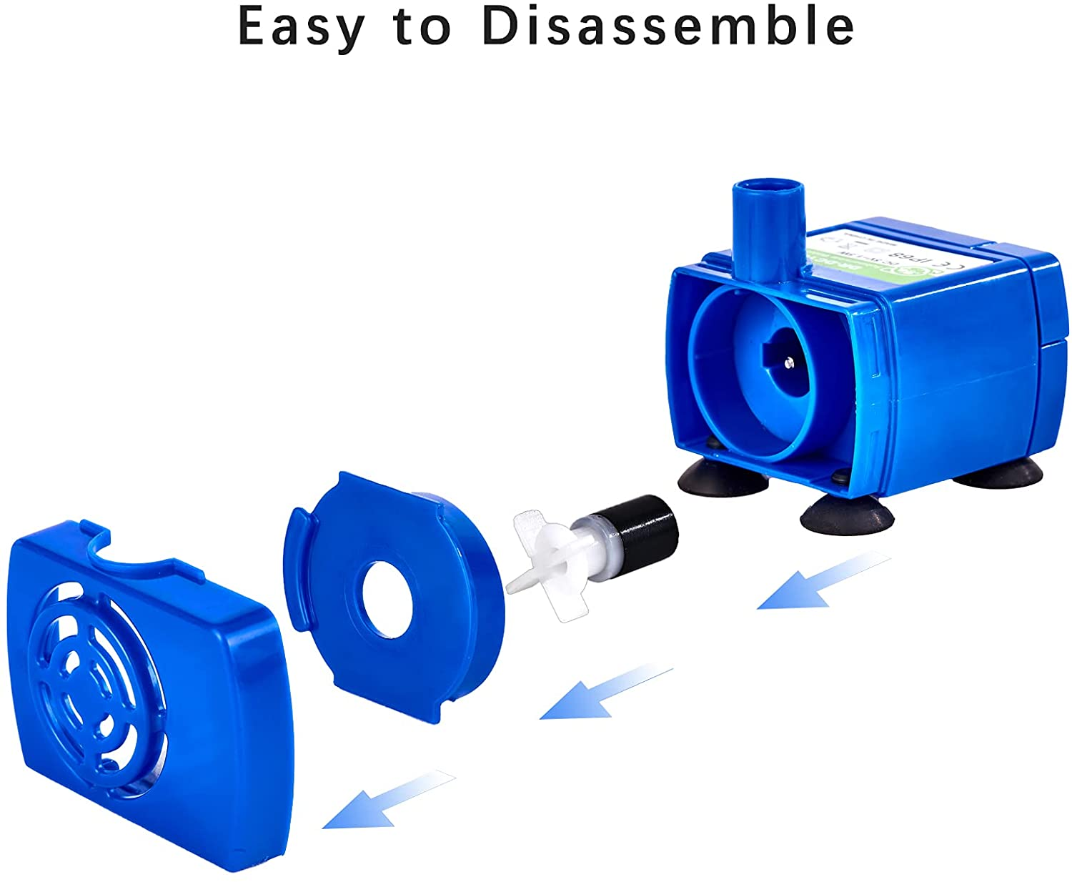 Cat Water Fountain Pump, Pet Water Fountain Pump Replacement Pump DR-DC160 Motor for for Round, Cubic, Flower Cap Cat Fountain image number 3