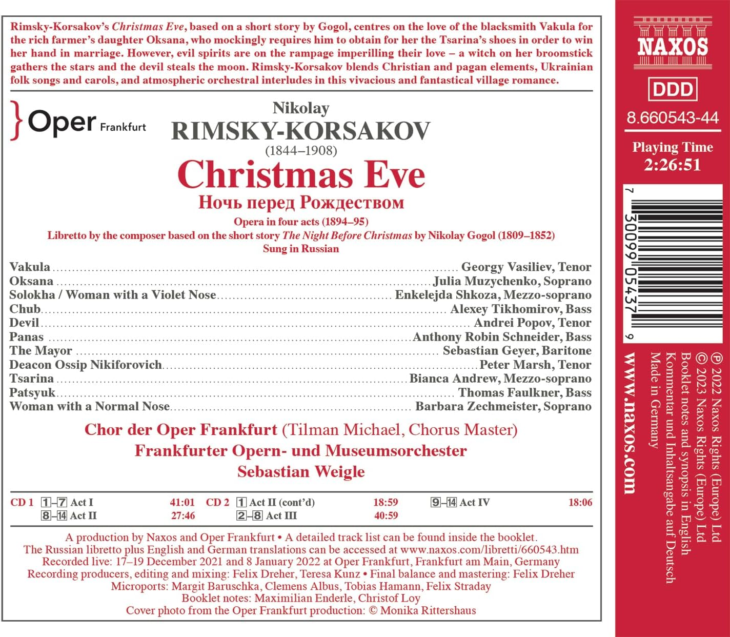 RIMSKY-KORSAKOV: CHRISTMAS EVE [2 Discs] image number 1