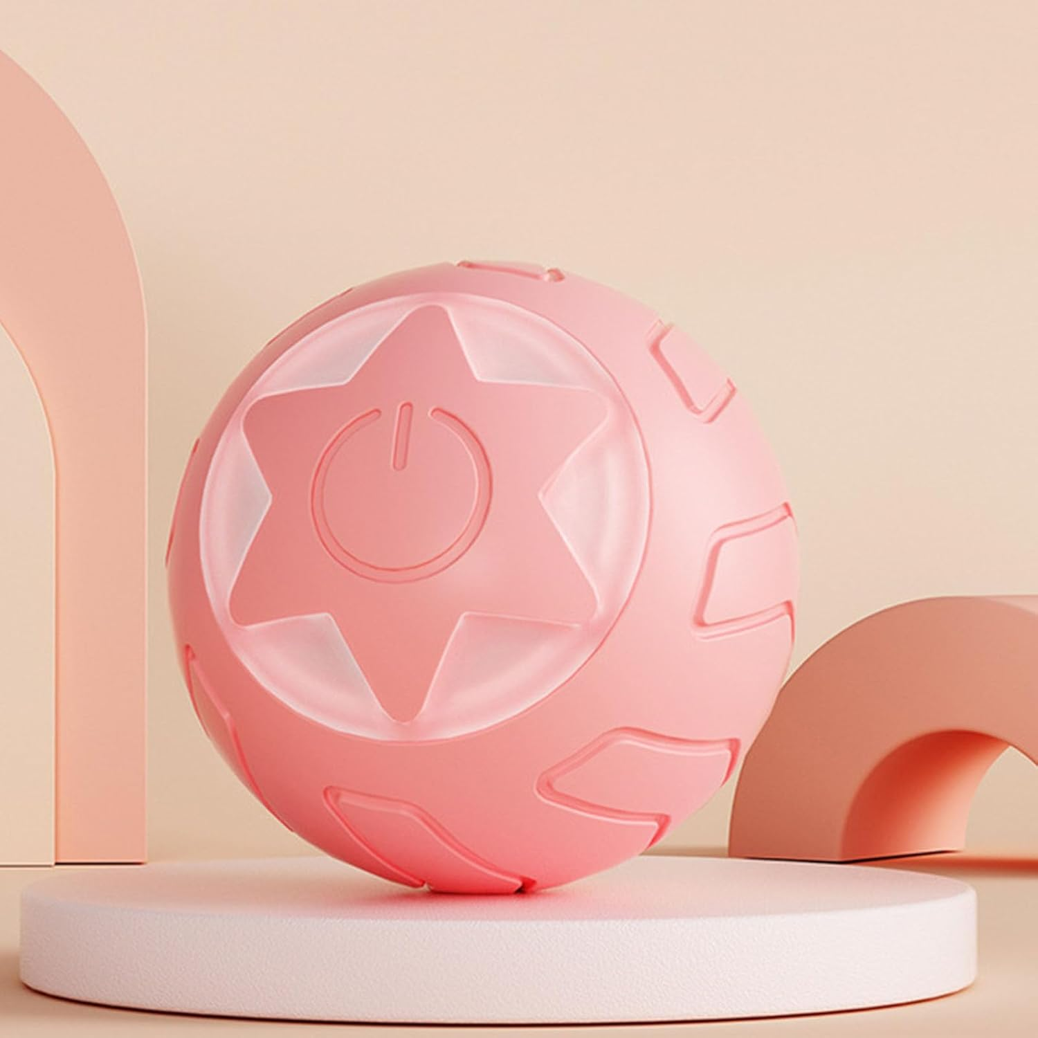 Pet Interactive Cat Toys Ball, Smart Interactive Dog Toy 360 Degree Rotation Powered and Self Moving and Automatic Rolling Ball with LED Lights, Kitten Funny Training Toy (Pink) image number 4