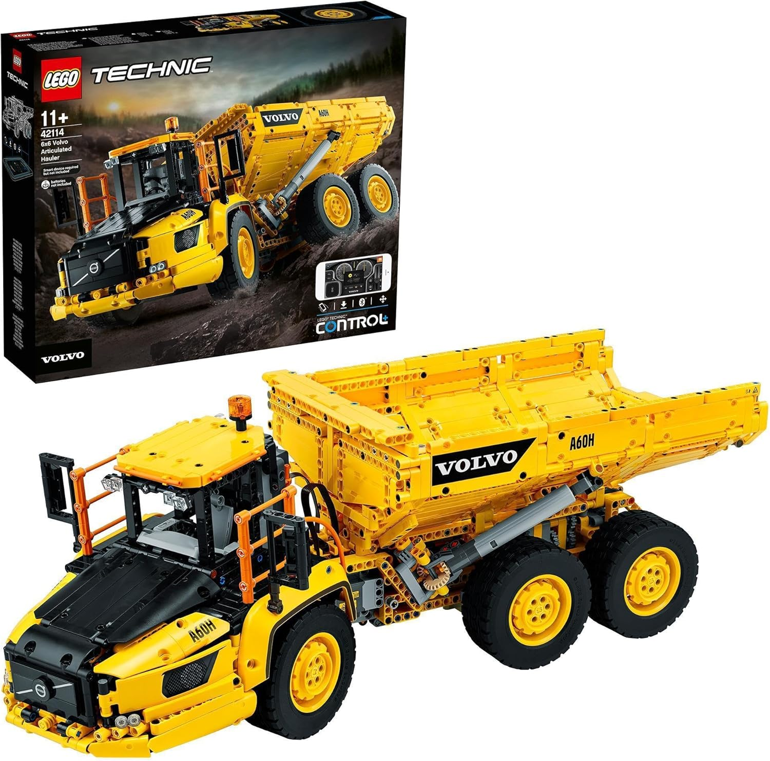 Technic 6X6 Volvo Articulated Hauler 42114 Building Kit, Volvo Truck Toy Model;Construction Vehicle Playsets image number 6
