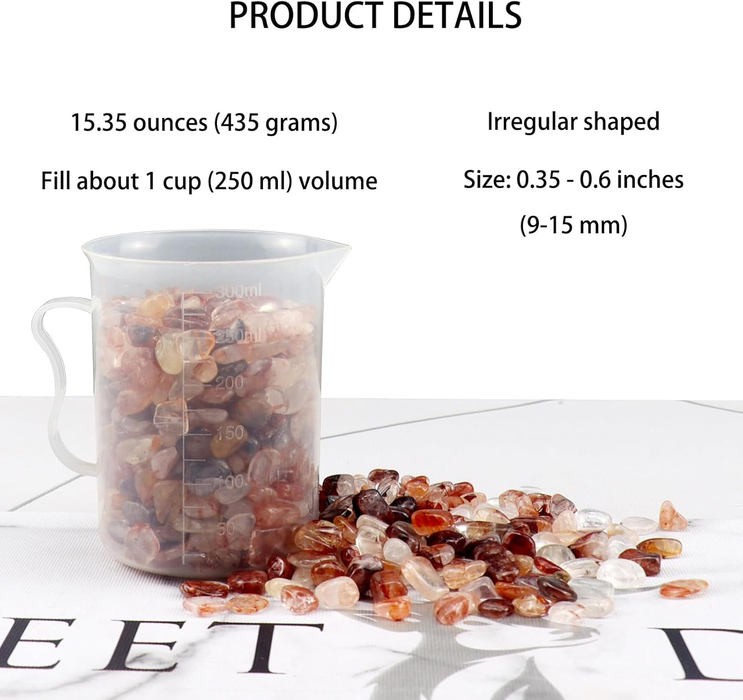 435G Aquarium Gravel Crushed Quartz Pebbles Natural Stones Tumbled Polished Bulk Succulent Rocks for Fish Tank Decorative Vase Filler image number 6
