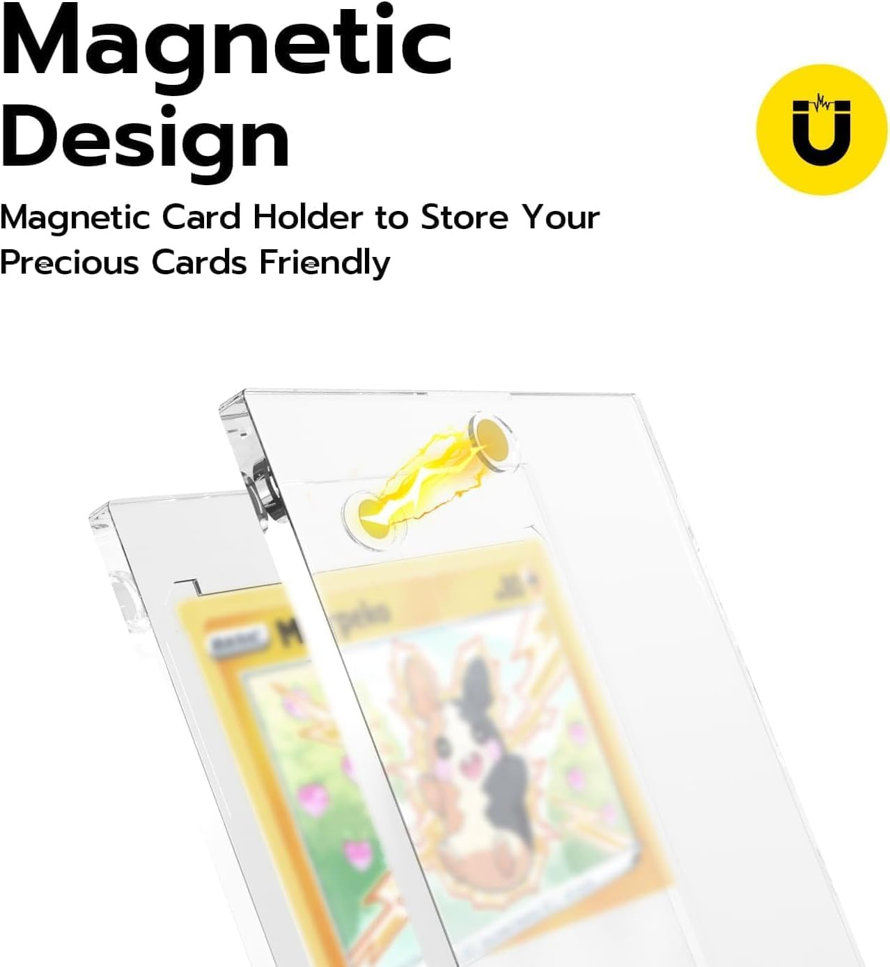 10Pcs 35Pt Magnetic Card Holders-Trading & Sport Cards Protector Cases,Ideal for Mtg,Basketball & Collectible Clear Magnetic Card Case image number 5