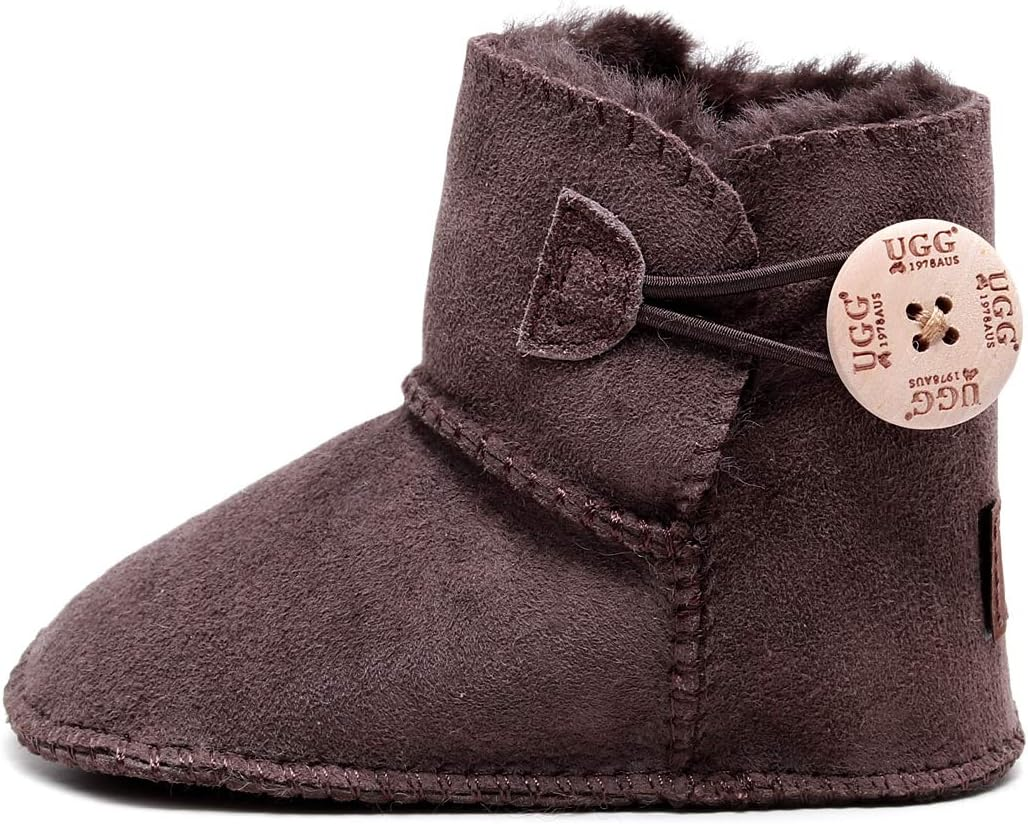 Best Gift Choice UGG Baby Bootie- Premium Australian Sheepskin, Super Warm and Comfort