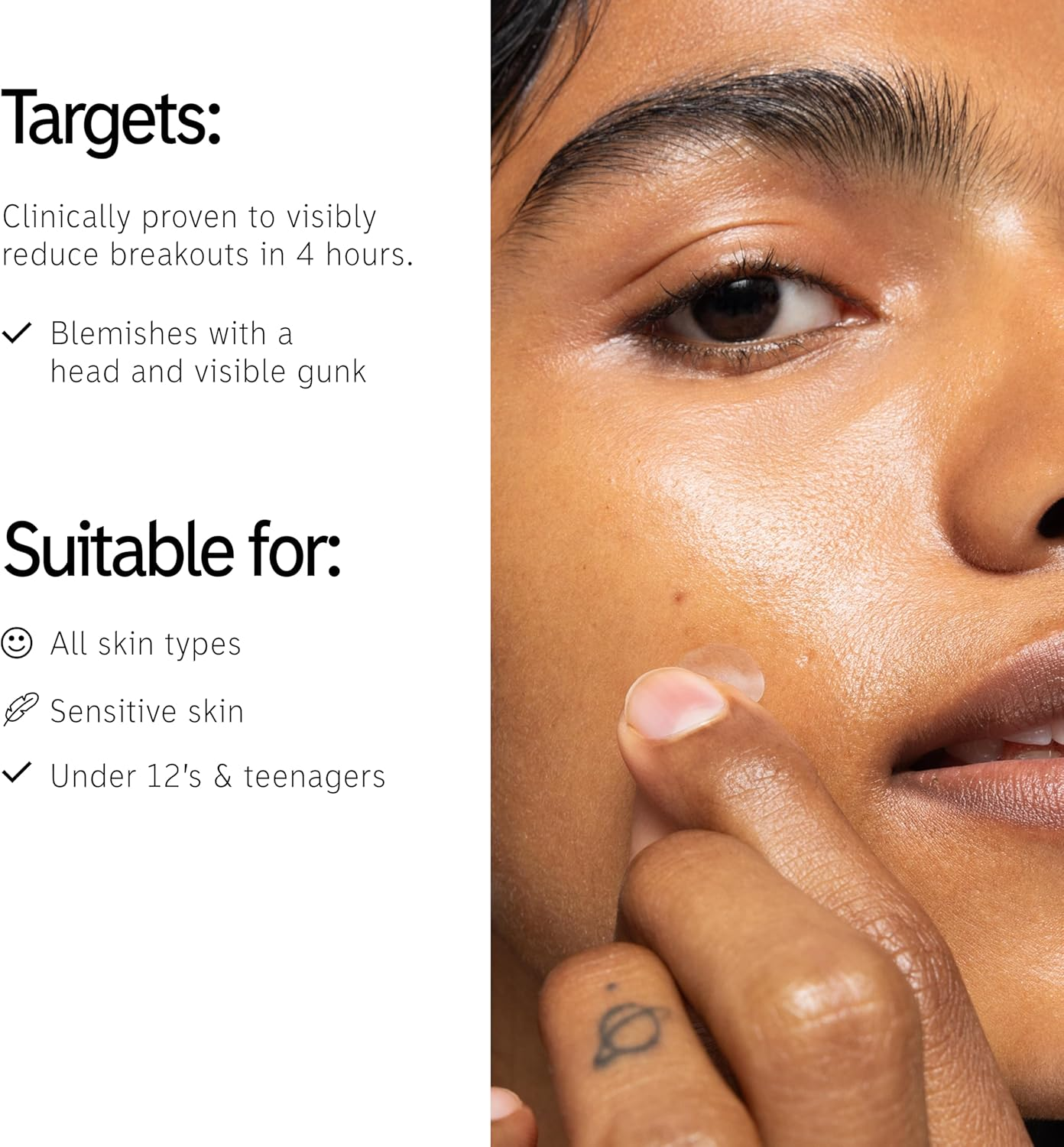 The INKEY List Hydrocolloid Invisible Pimple Patches, Spot Patches Contains Salicylic Acid, Day/Night anti Acne Patches, Vegan & Cruelty Free, Suitable for All Skin Types