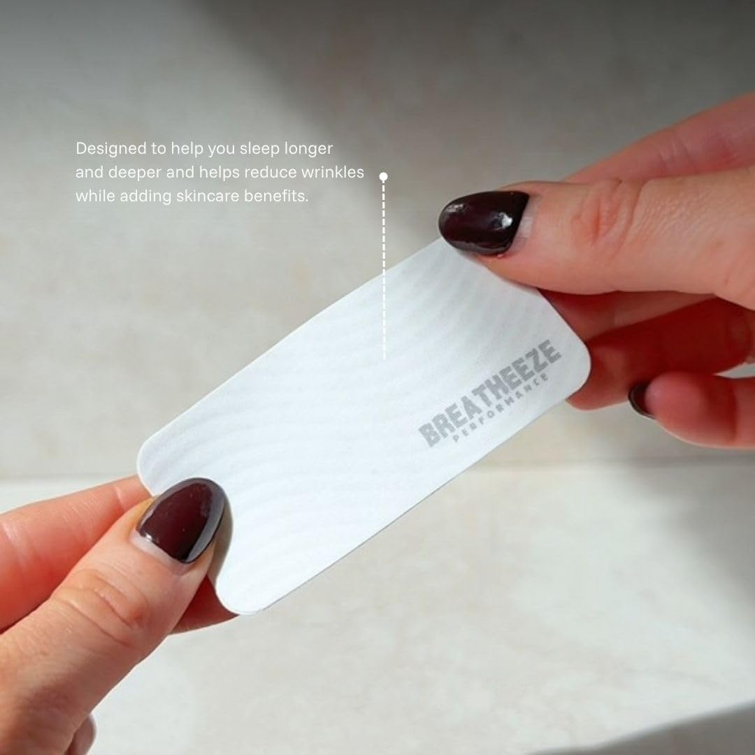 BREATHEEZE Collagen Mouth Tape &ndash; Ultra-Soft, Skin-Safe Sleep Strips Infused with Collagen, Aloe Vera & Vitamins &ndash; Hydrating, Non-Irritating Snore Relief Tape for Deep Sleep & Smooth Skin &ndash; 30 Pack image number 5