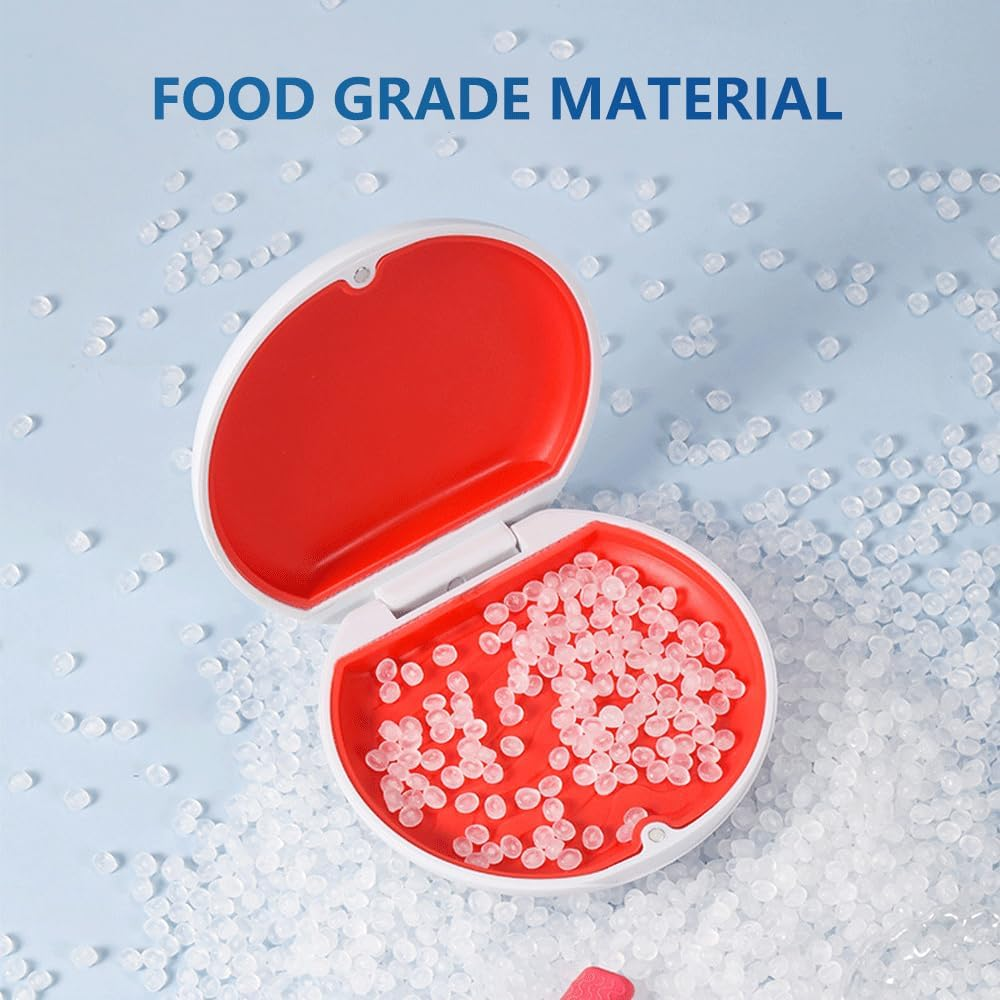 Aligner Case, Retainer Case, Braces Box,Denture Holder Case Small with Magnetic Closure and Silicone Textured Line,Mouthguard Case Holder Protective Case for Oral Care Dentisty. (Black) - Black image number 3