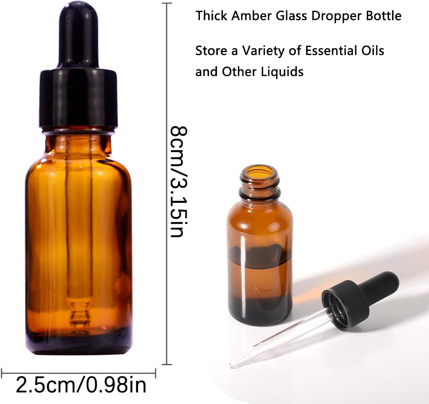 5 Pack 10Ml Amber Boston round Glass Bottles with Leak-Proof Droppers - UV Protection Essential Oil Containers for DIY Skincare, Aromatherapy & Travel (Aussie Crafters Approved)