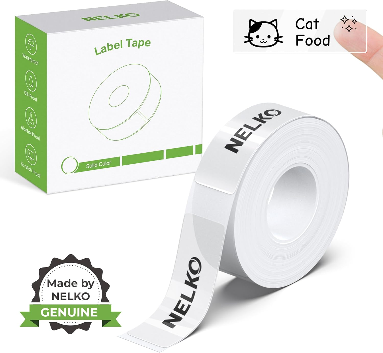 Nelko Genuine P21 Label Maker Tape, Adapted Label Print Paper, 14X40Mm (0.55"X1.57"), Standard Laminated Office Labeling Tape Replacement, Multipurpose of Home, Office, 180 Labels/Roll, Transparent image number 6