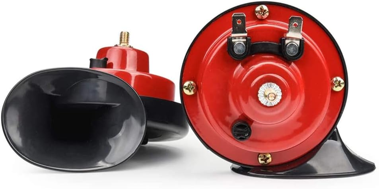 2 PCS 12V 300DB Super Loud Train Horn Air Electric Snail Horn for Trucks Cars Motorcycle Waterproof